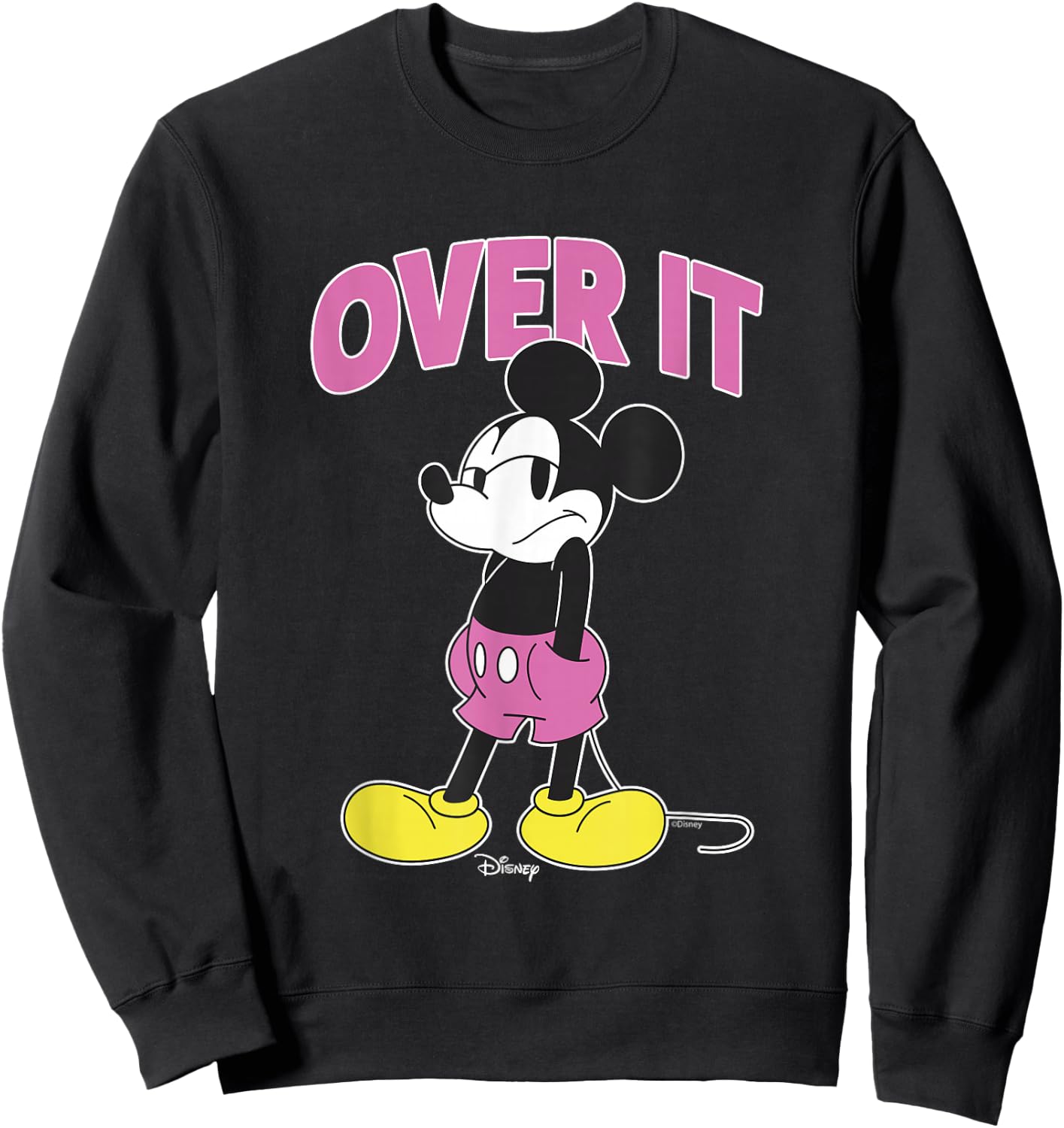 Disney Mickey and Friends Over It Grumpy Mickey Mouse Sweatshirt - Sweatshirt | Black