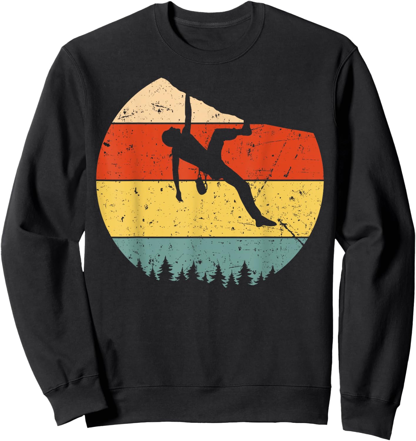 Cool Rock Climbing Women Mountain Climber bouldering Sweatshirt - Sweatshirt | Black