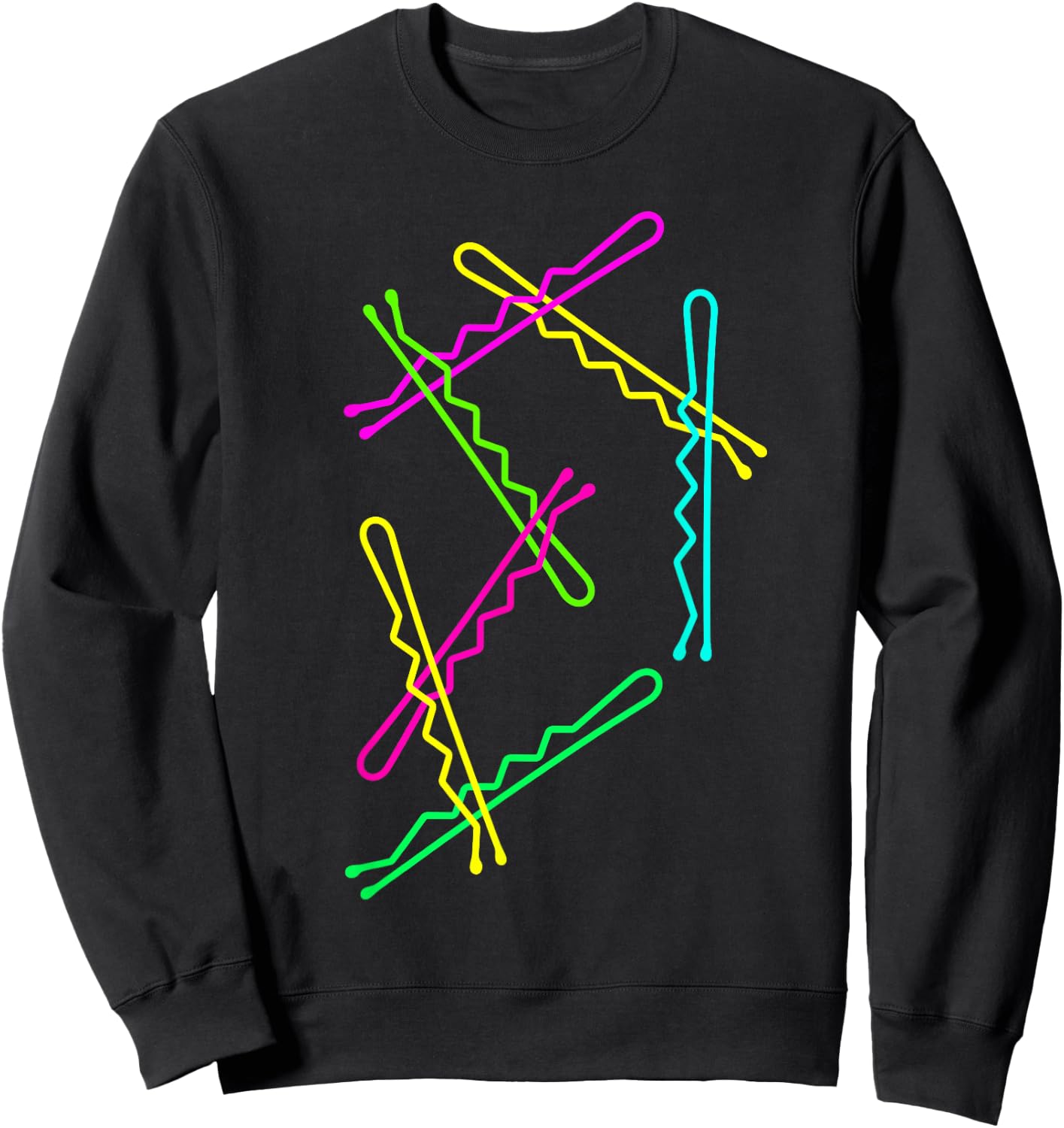 7 Colourful Bobby Pins Hair Pins - Hairdresser and Hairdresser Sweatshirt - Sweatshirt | Black