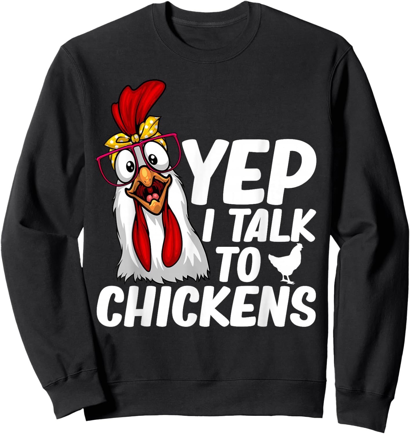 Cute Chicken Art Women Kids Chicken Farmer Lovers Sweatshirt - Sweatshirt | Black