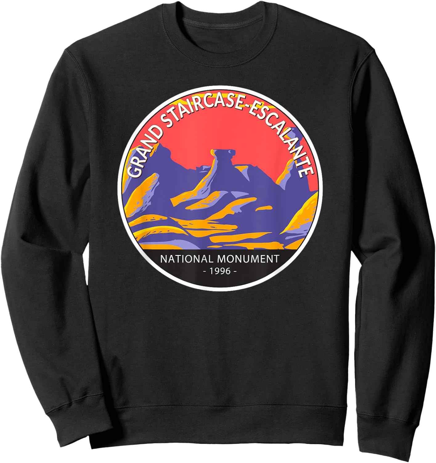 Grand Staircase Escalante National Monument Utah Vintage Sweatshirt - Sweatshirt | Black