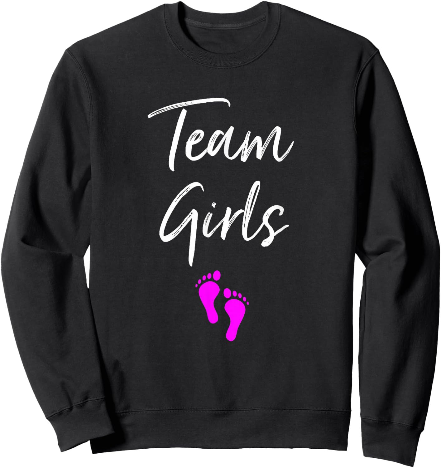 Team Girls Twin Gender Reveal Party For Twins Sweatshirt - Sweatshirt | Black