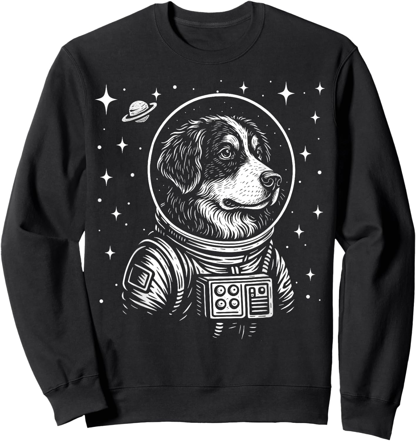 Astronaut Bernese Mountain Dog Space Galaxy Dog Lovers Sweatshirt - Sweatshirt | Black