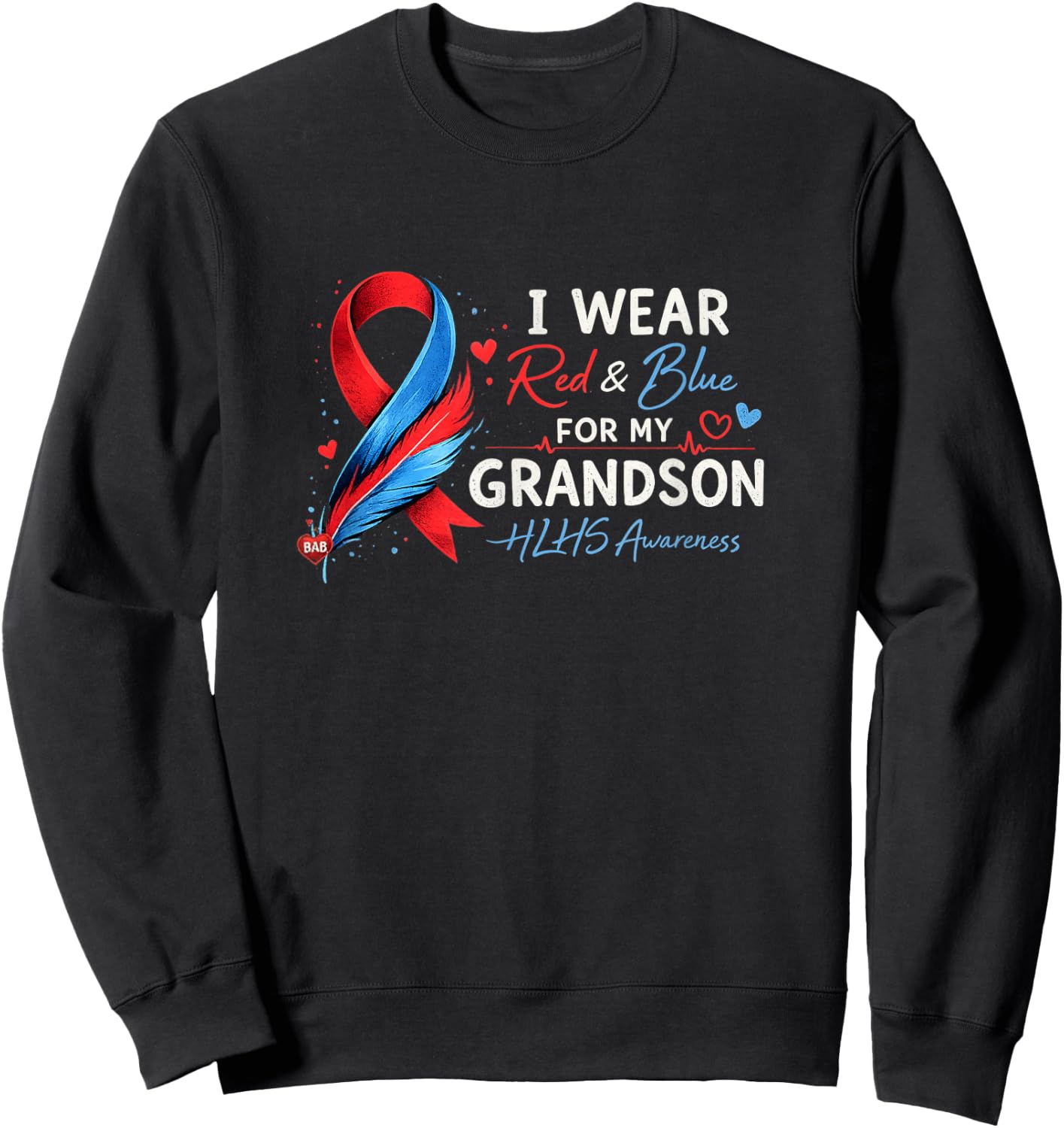 Red & Blue Grandson Sweatshirt - Sweatshirt | Black
