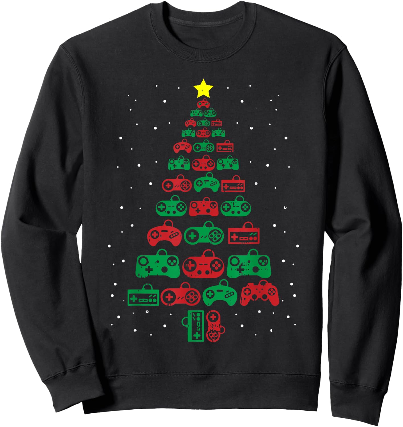 Gaming Controller Christmas Tree Gamer Party Cool X-Mas Gift Sweatshirt - Sweatshirt | Black