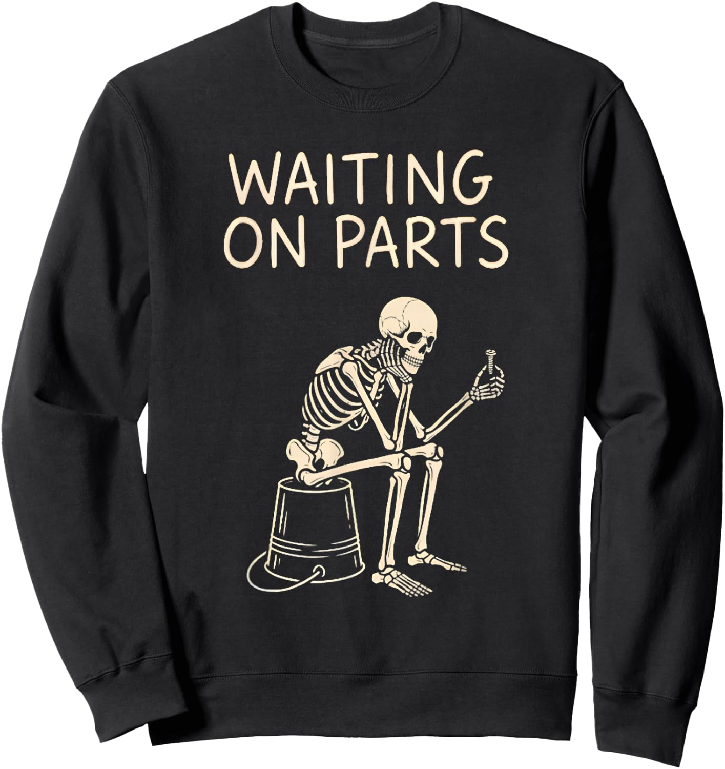 Waiting on Parts Mechanic Men Auto Repair Car Technician Sweatshirt - Sweatshirt | Black