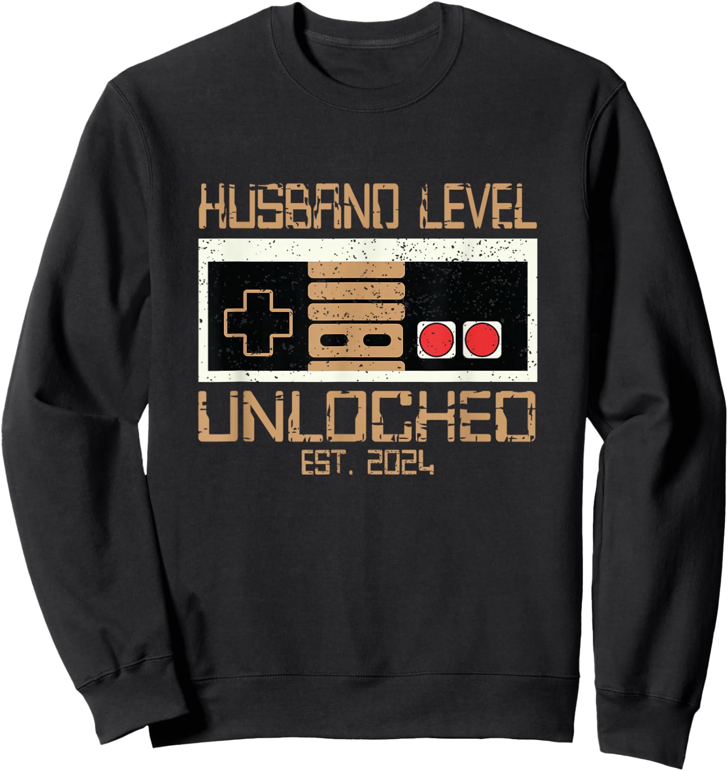 Future Husband Bachelor Gamer Leveling Up To Husband 2024 Sweatshirt - Sweatshirt | Black
