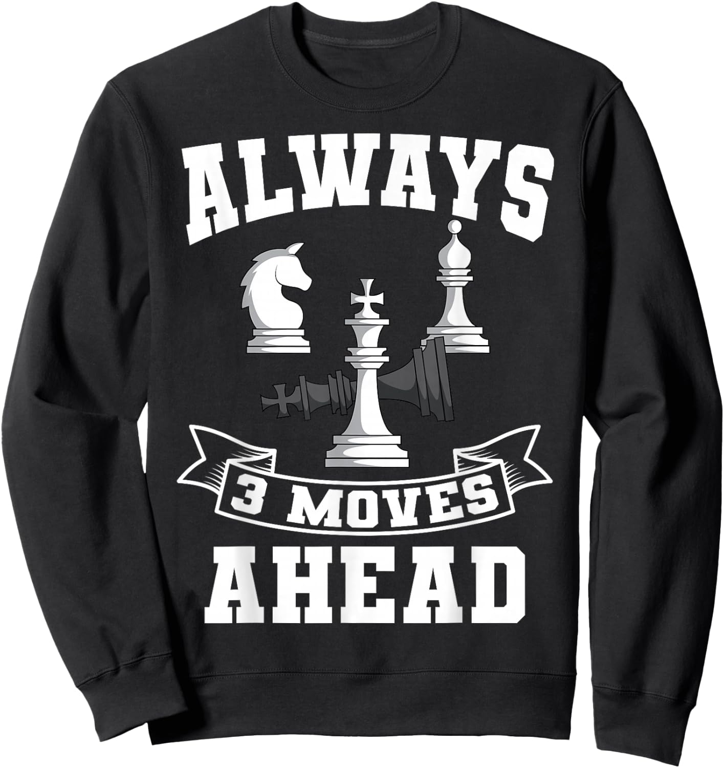 Chess Players Boardgame Checkmate King Rook Bishop Sweatshirt - Sweatshirt | Black