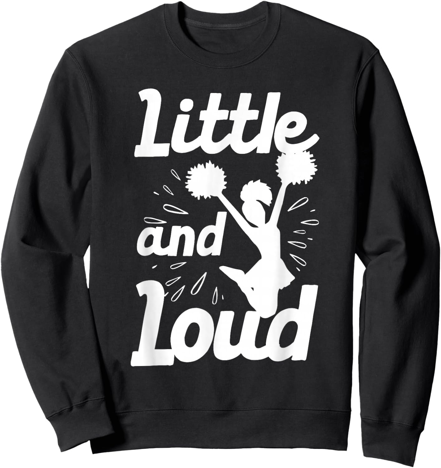Cool Cheerleader Art Teens Girls Cheerleading Cheer Gymnast Sweatshirt - Sweatshirt | Black