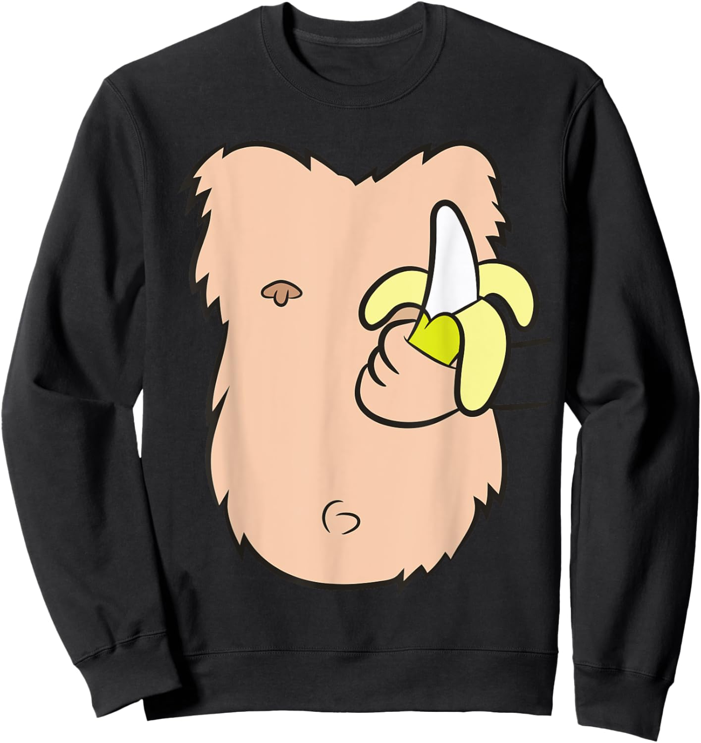 Monkey Costume Ape Gorilla Costume Monkey Sweatshirt - Sweatshirt | Black