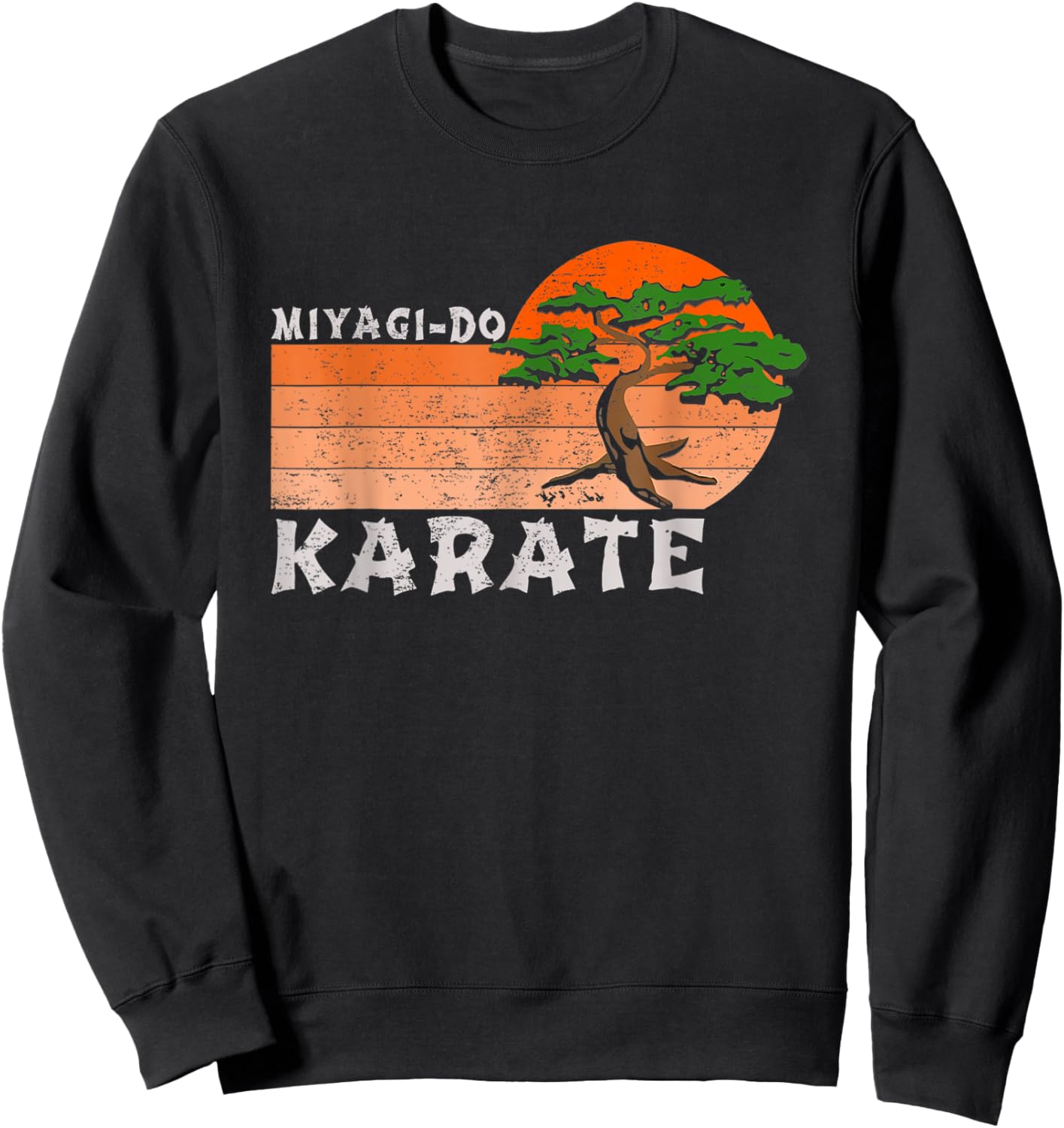Miyagi-Do Karate Funny Vintage Karate Bonsai Tree Sweatshirt - Sweatshirt | Black