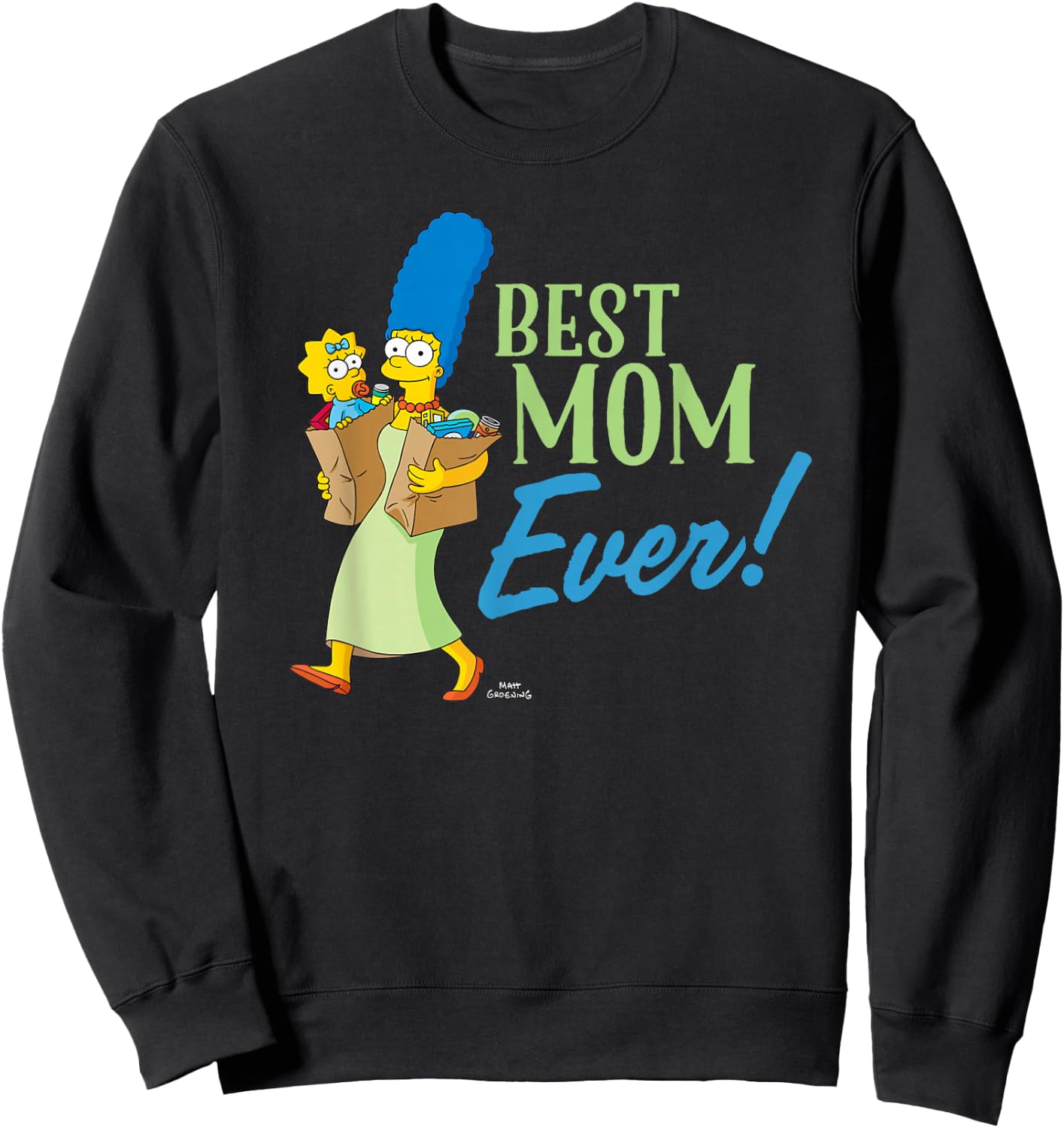 The Simpsons Marge Simpson Best Mom Ever Sweatshirt - Sweatshirt | Black