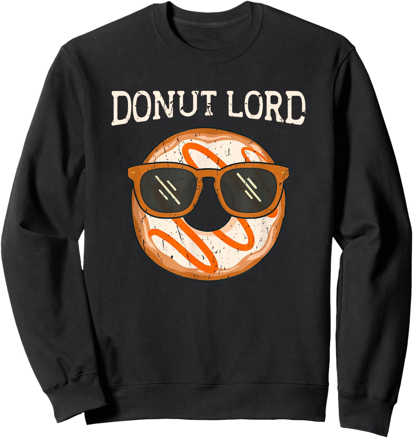 Donut Lord Pretzel Lady - Colorful Baker Donut Lovers Sweatshirt - Sweatshirt | Black