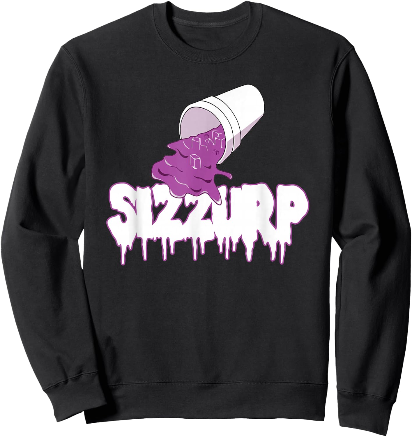 Sizzurp Lean Purple Drank Sweatshirt - Sweatshirt | Black