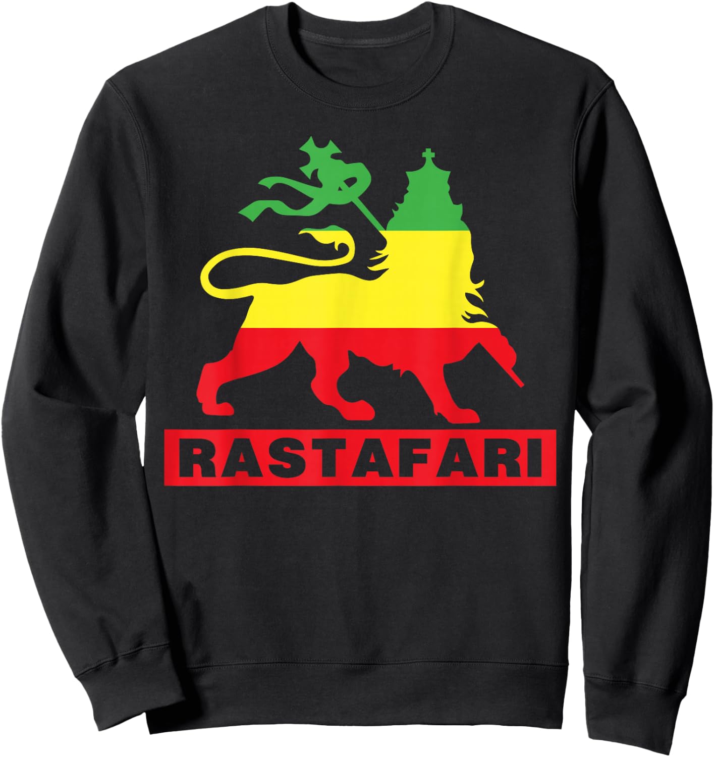 Lion of Judah Judah Rasta Rastafari Reggae Sweatshirt - Sweatshirt | Black