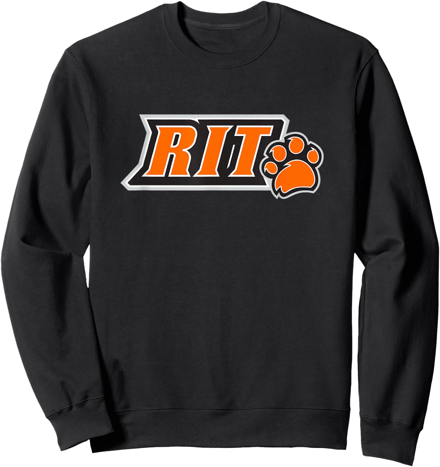 Rochester Institute of Technology -- Steve State RIT Tigers Paw Logo Sweatshirt - Sweatshirt | Black