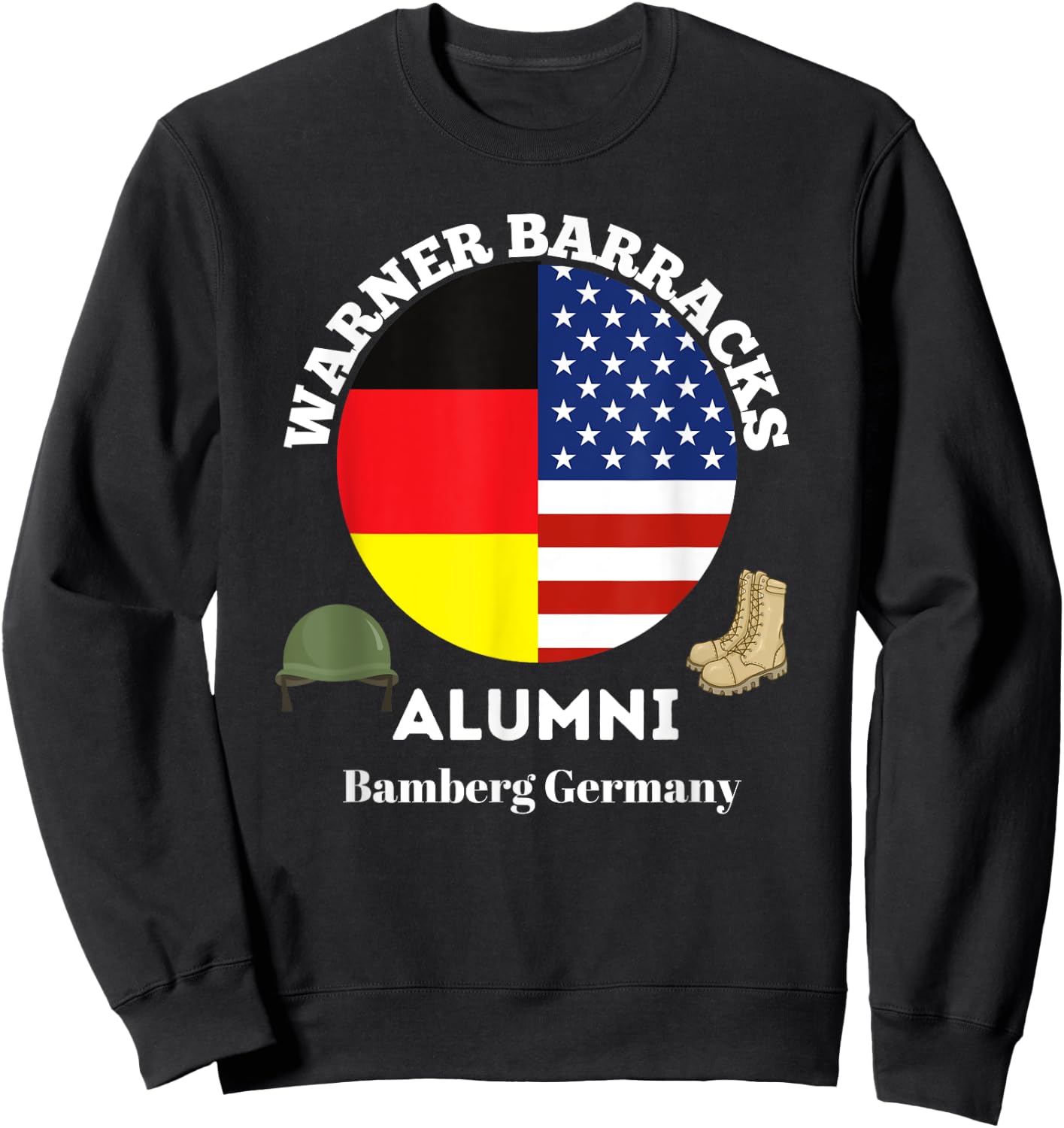 Warner Barracks Alumni Bamberg Germany Sweatshirt - Sweatshirt | Black