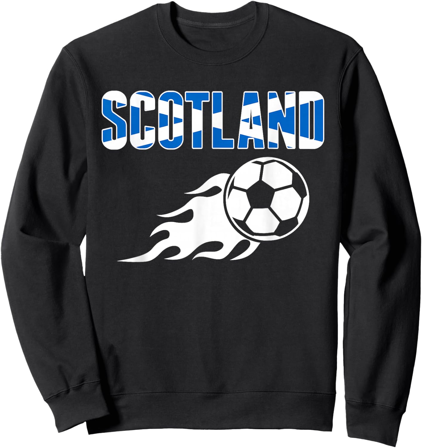 Scotland Soccer Fans Jersey - Scottish Flag Football Lovers Sweatshirt - Sweatshirt | Black