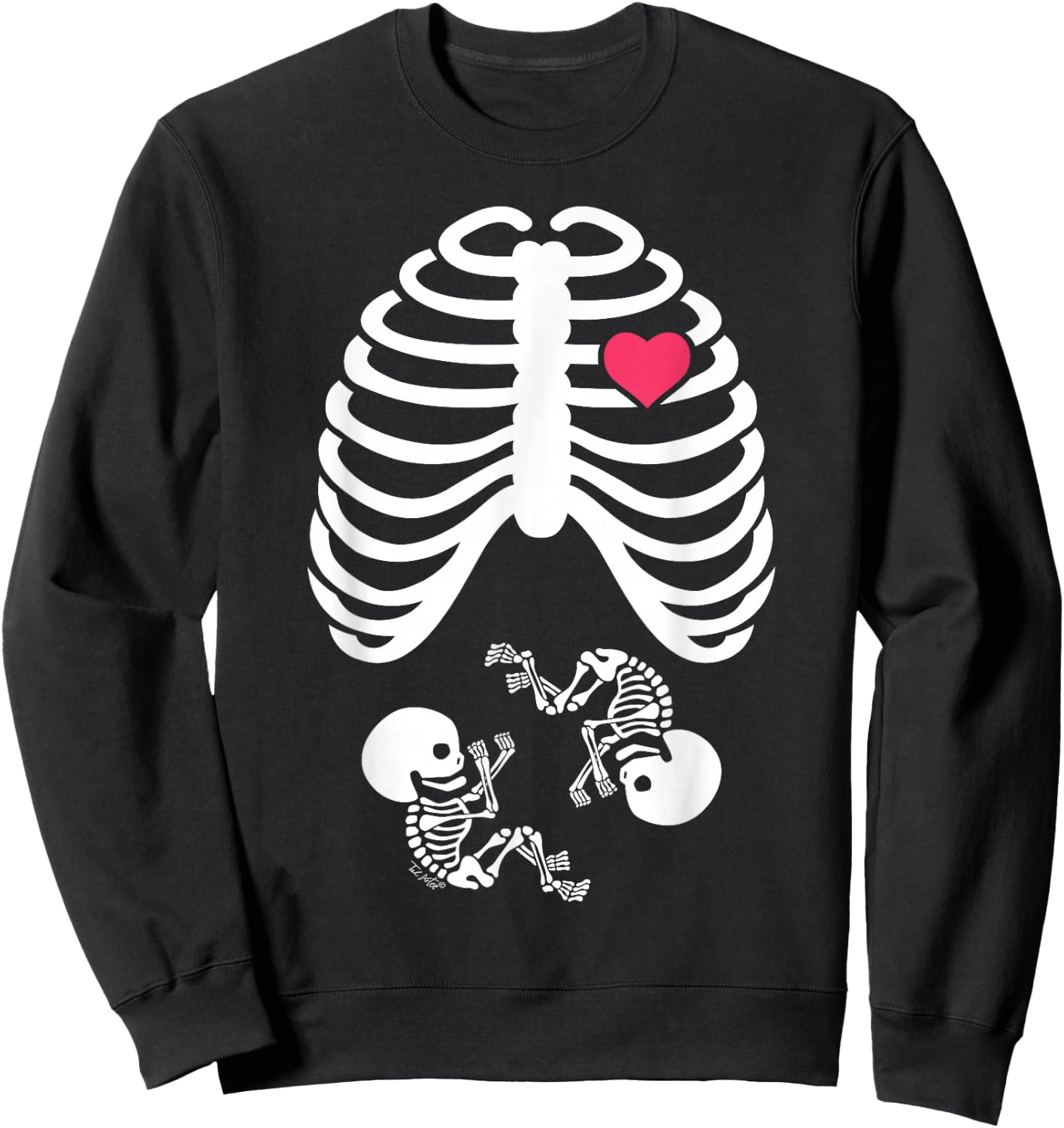 Halloween Pregnancy Tops Expecting Twins Babies Design Sweatshirt - Sweatshirt | Black