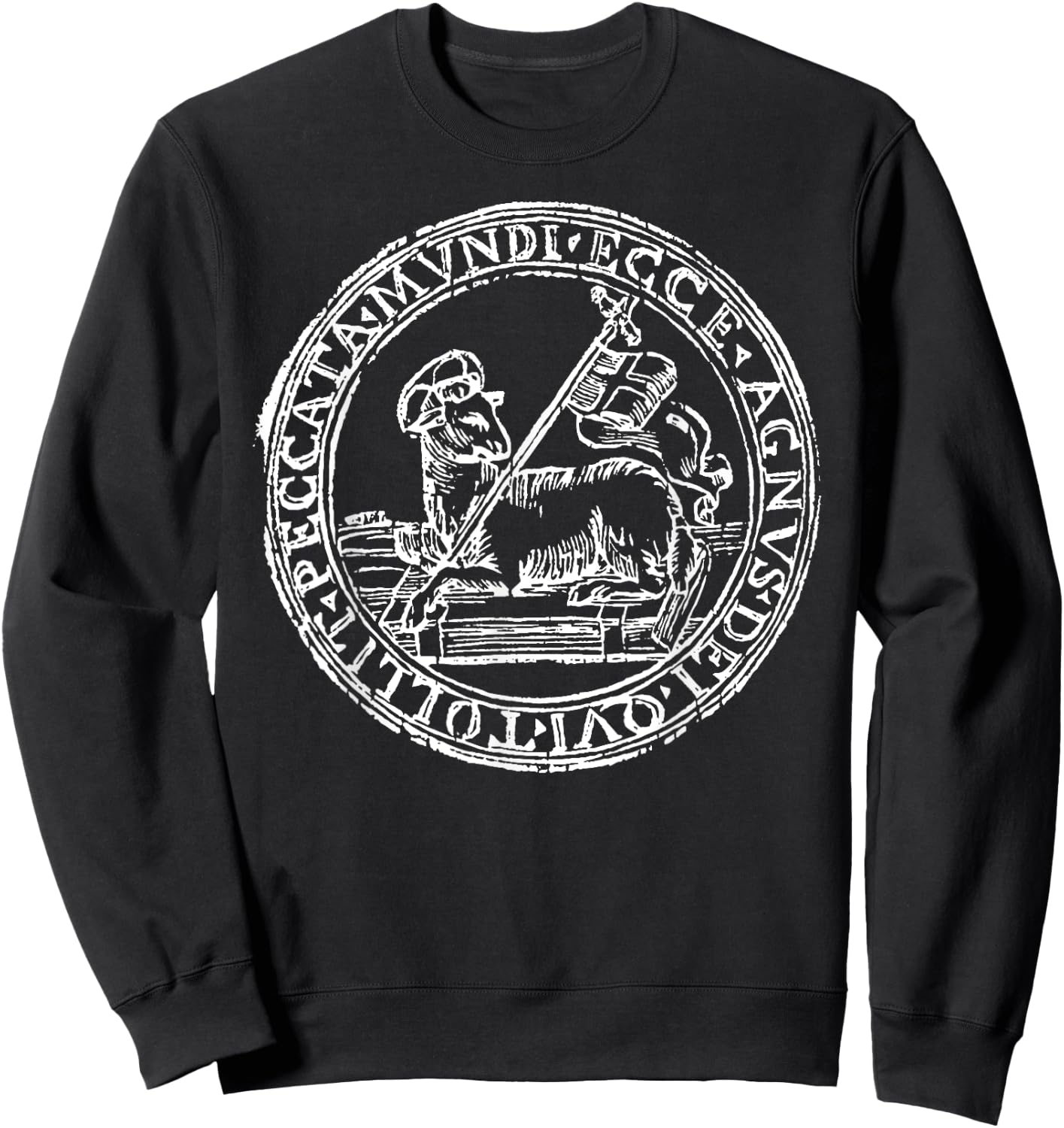 Agnus Dei Lamb God Christian Symbol Sweatshirt - Sweatshirt | Black