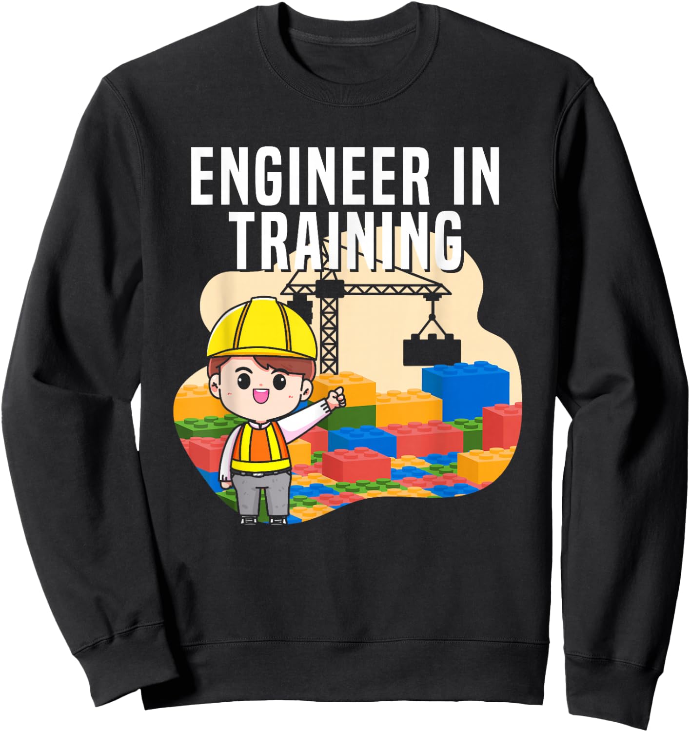 Engineer In Training | Building Blocks | Master Builder Sweatshirt - Sweatshirt | Black
