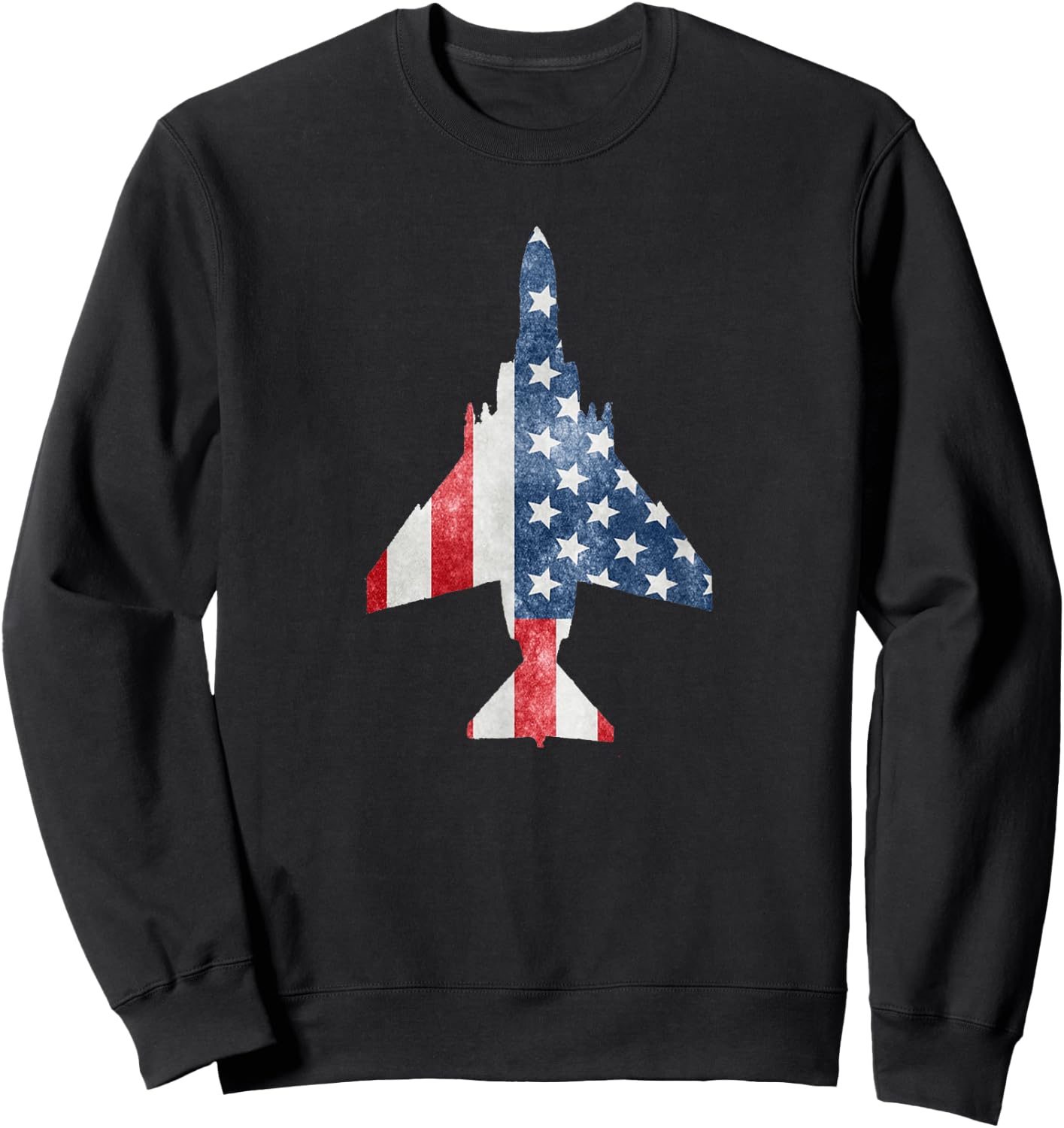 F-4 Phantom American Flag Military Aviation Sweatshirt - Sweatshirt | Black