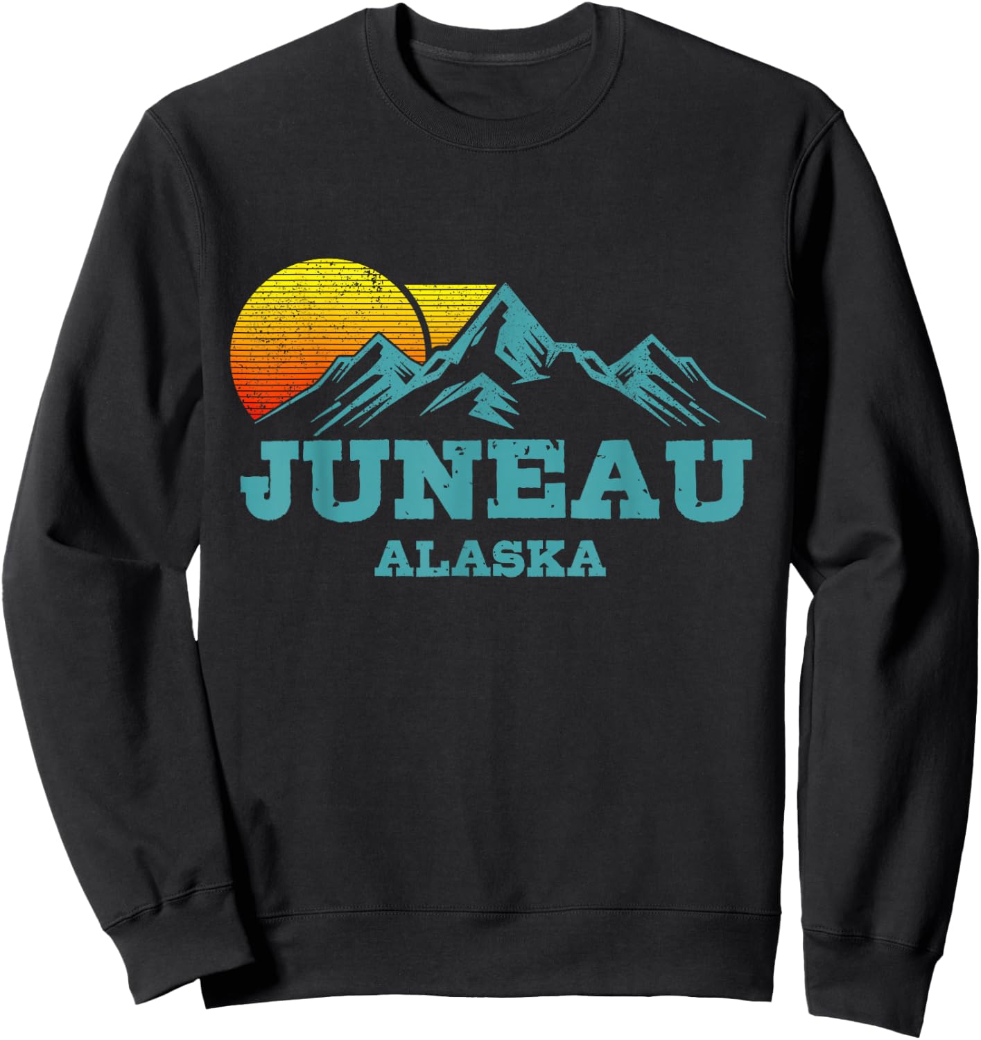 Juneau Alaska Vintage Souvenir Sweatshirt - Sweatshirt | Black