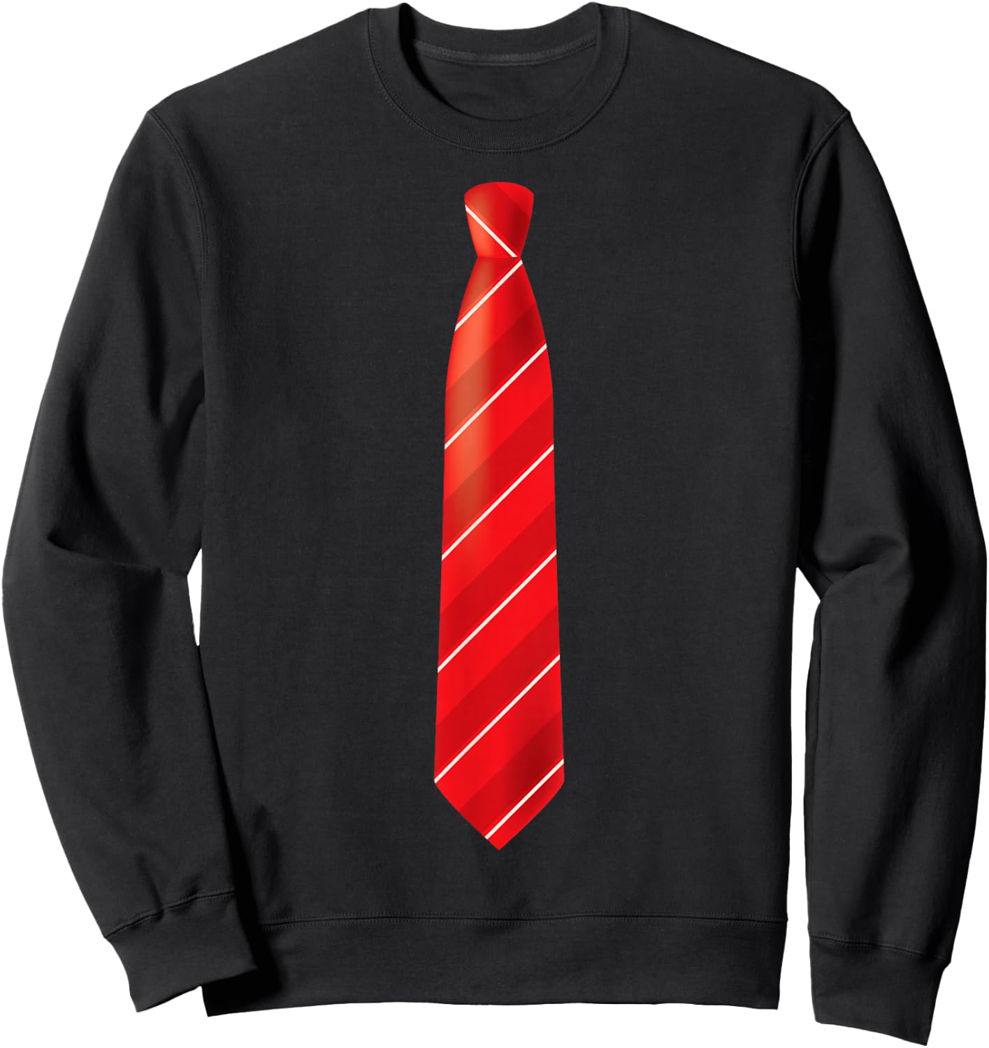 Necktie Dress for Weddings, Prom, Office, Receptions Sweatshirt - Sweatshirt | Black