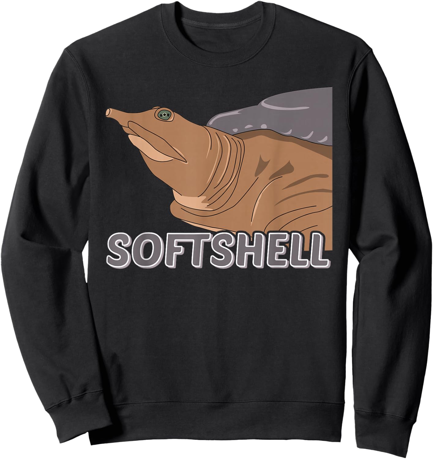 Softshell Turtle Apalone Trionyx Pelodiscus Softshell Sweatshirt - Sweatshirt | Black