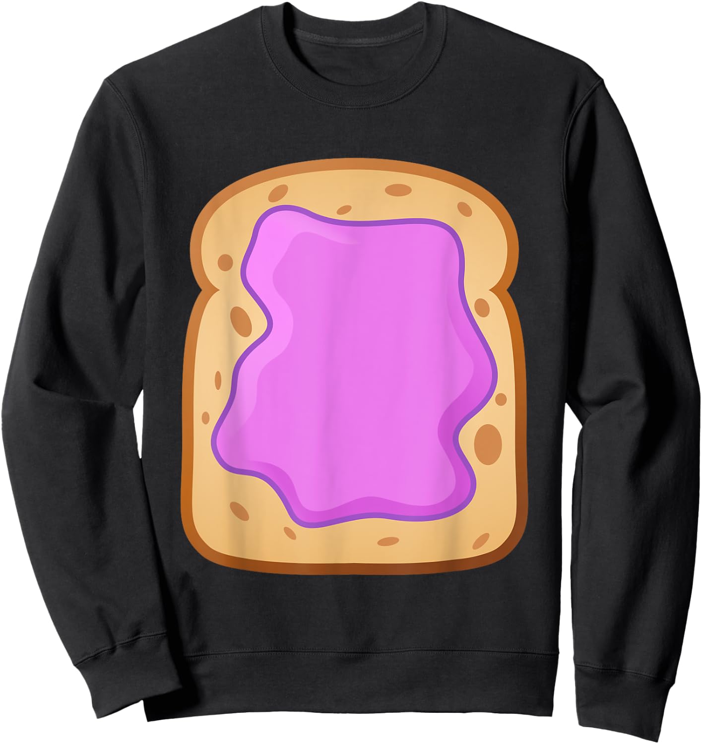 PB&J Grape Jelly on Bread Funny Matching Halloween Costume Sweatshirt - Sweatshirt | Black