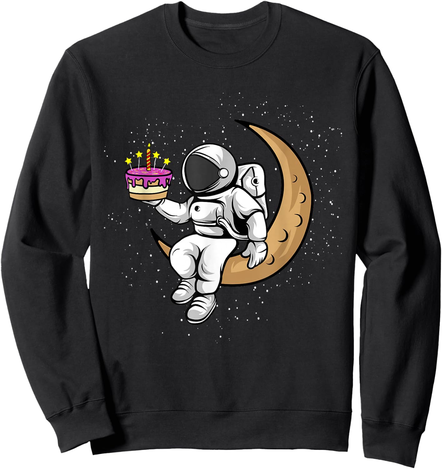 Birthday Cake Astronauts in Space - Astronaut has Birthday Sweatshirt - Sweatshirt | Black