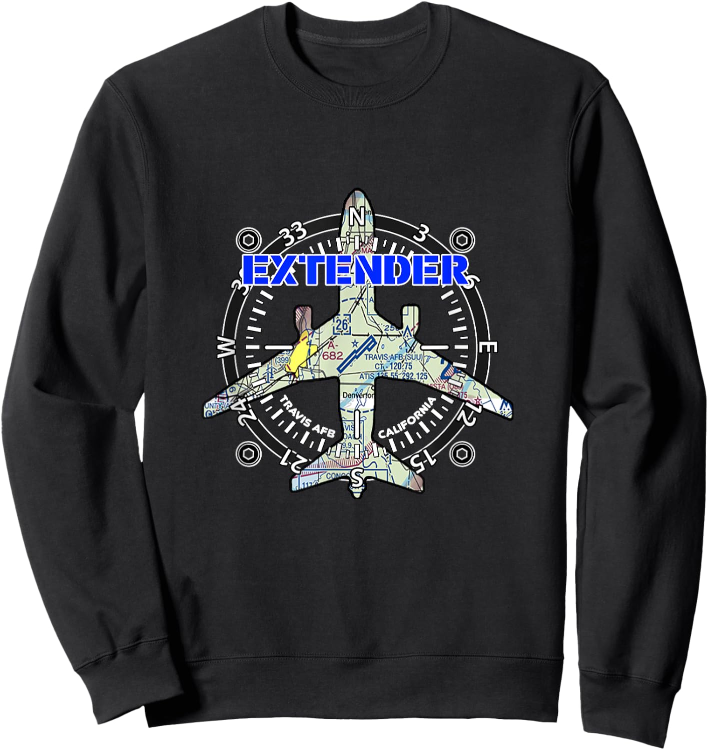 KC-10 Extender Cali Sectional, Travis AFB Sweatshirt - Sweatshirt | Black
