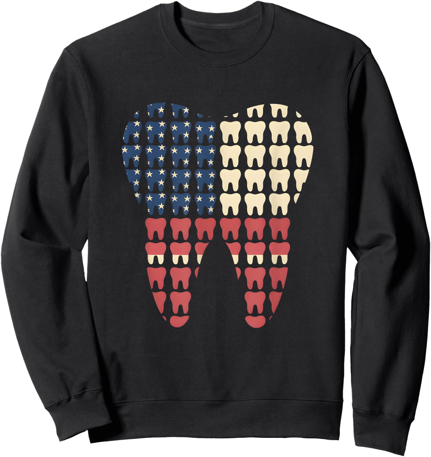 Patriotic Dental Hygienist Dentist 4th of July Celebration Sweatshirt - Sweatshirt | Black