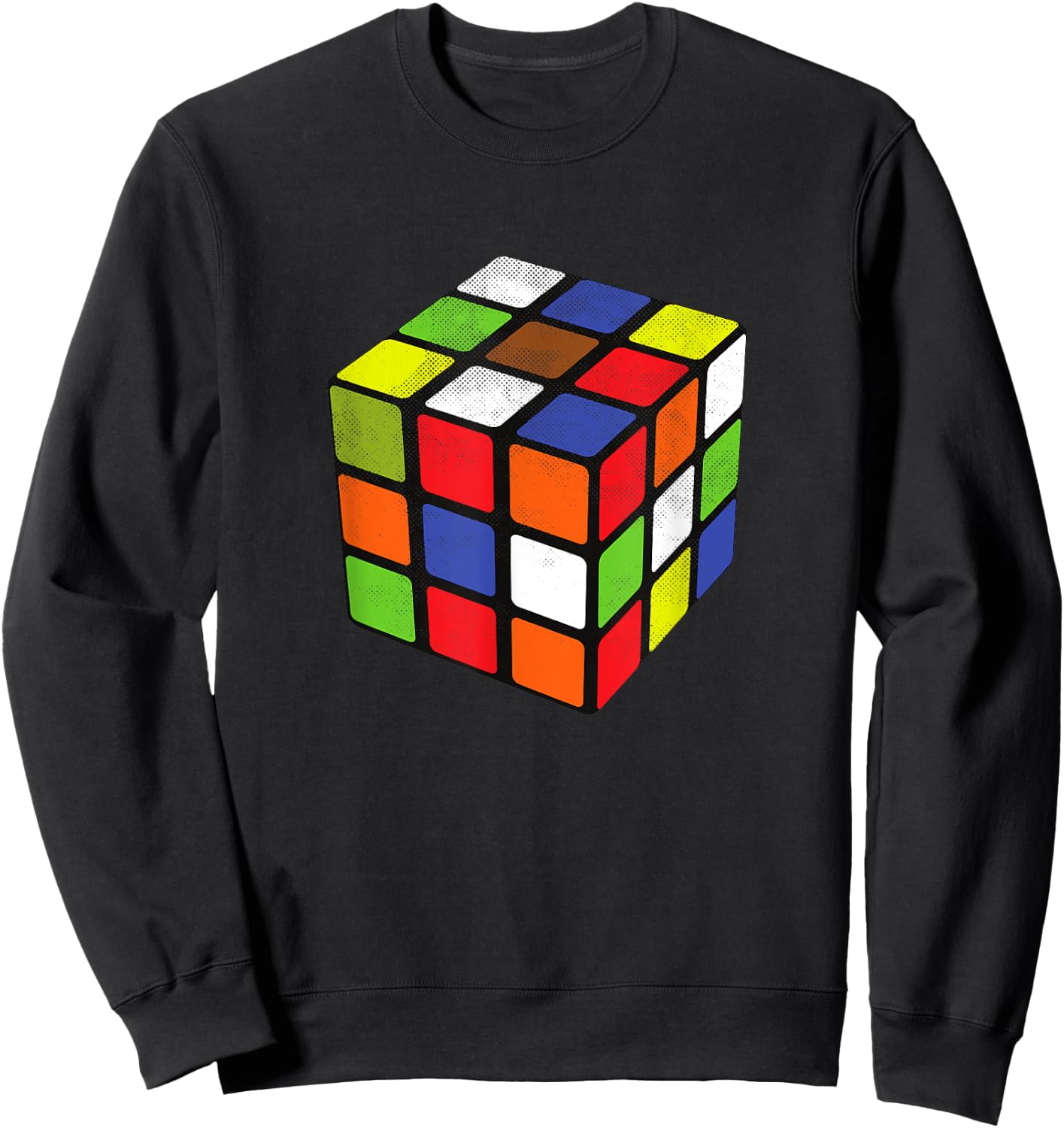 Rubiks Cuber Speed Cubing 80's Vintage 3x3 Cube Game Puzzle Sweatshirt - Sweatshirt | Black