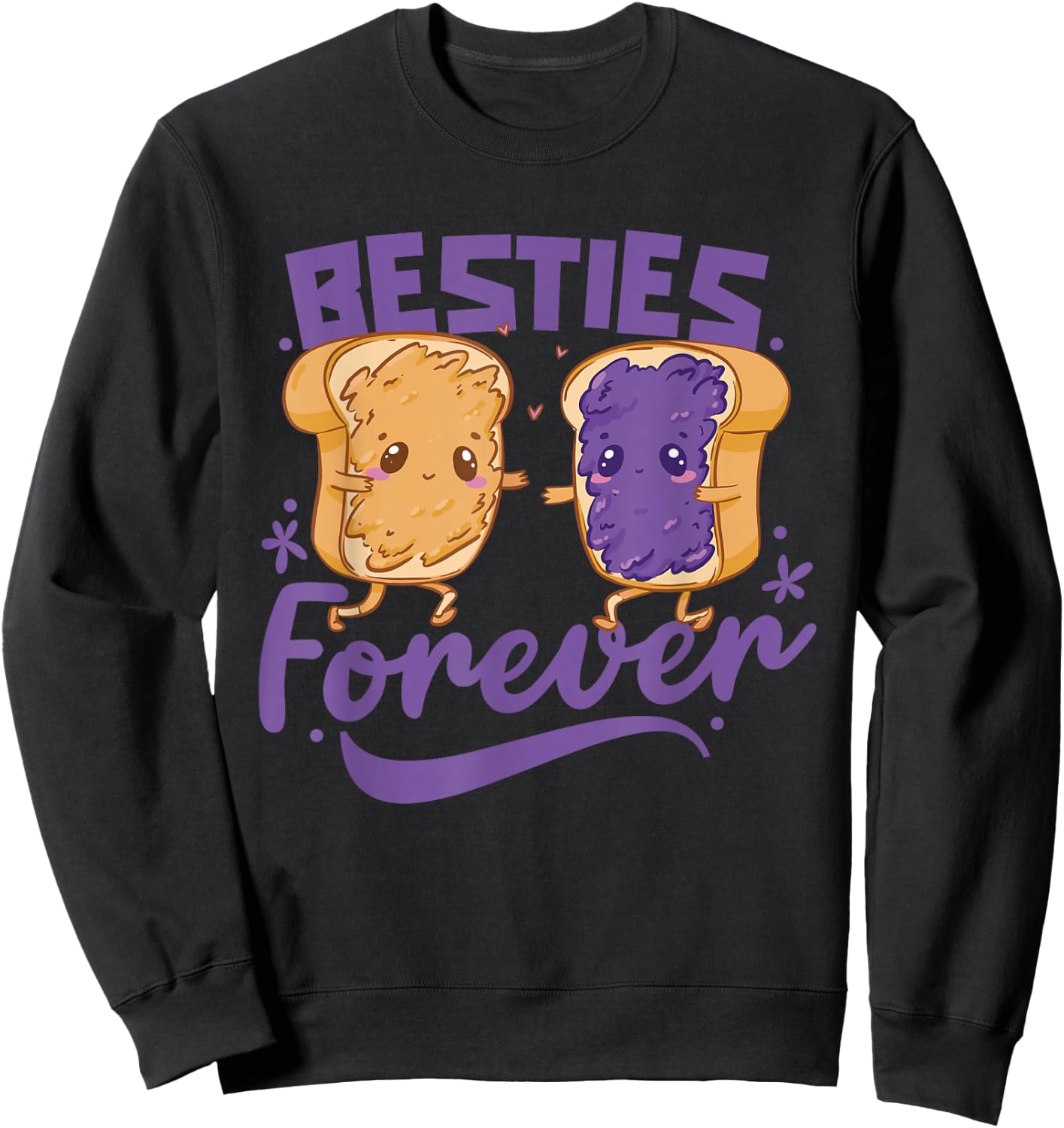 Besties Forever Cute Best Friend Friendship Bestie Besties Sweatshirt - Sweatshirt | Black