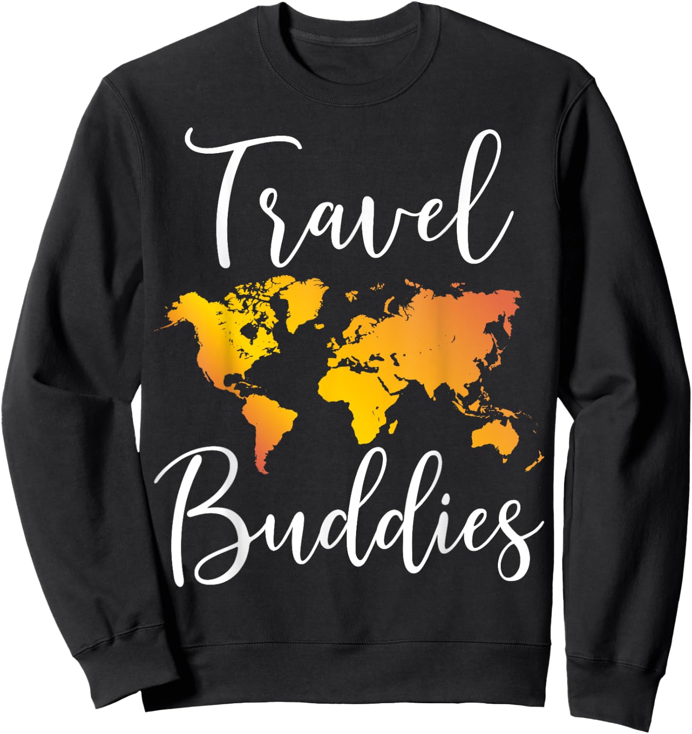 Travel Buddies Matching Couple Traveler Adventure Sweatshirt - Sweatshirt | Black