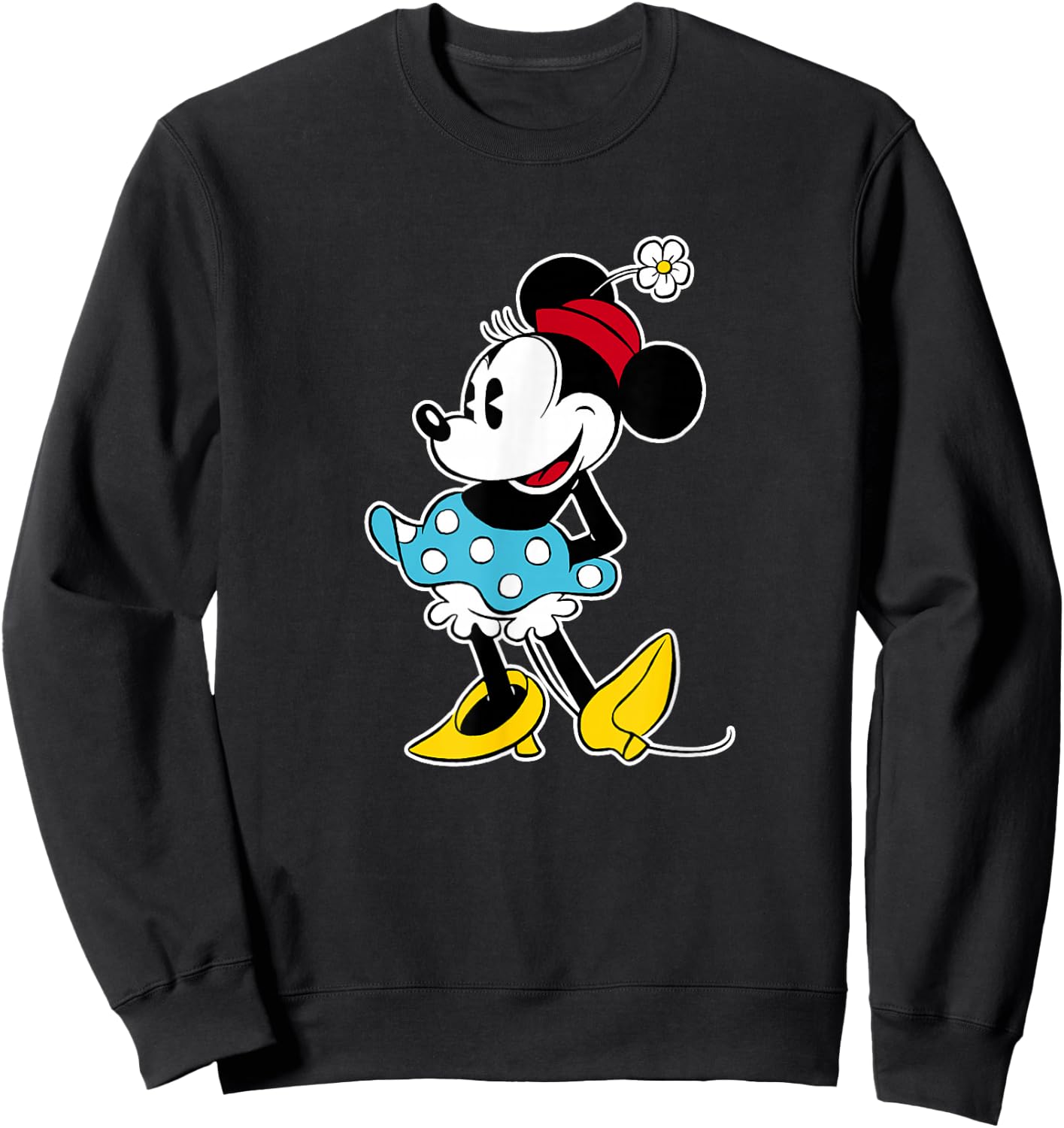Disney Minnie Mouse Flower Hat Small Sweatshirt - Sweatshirt | Black