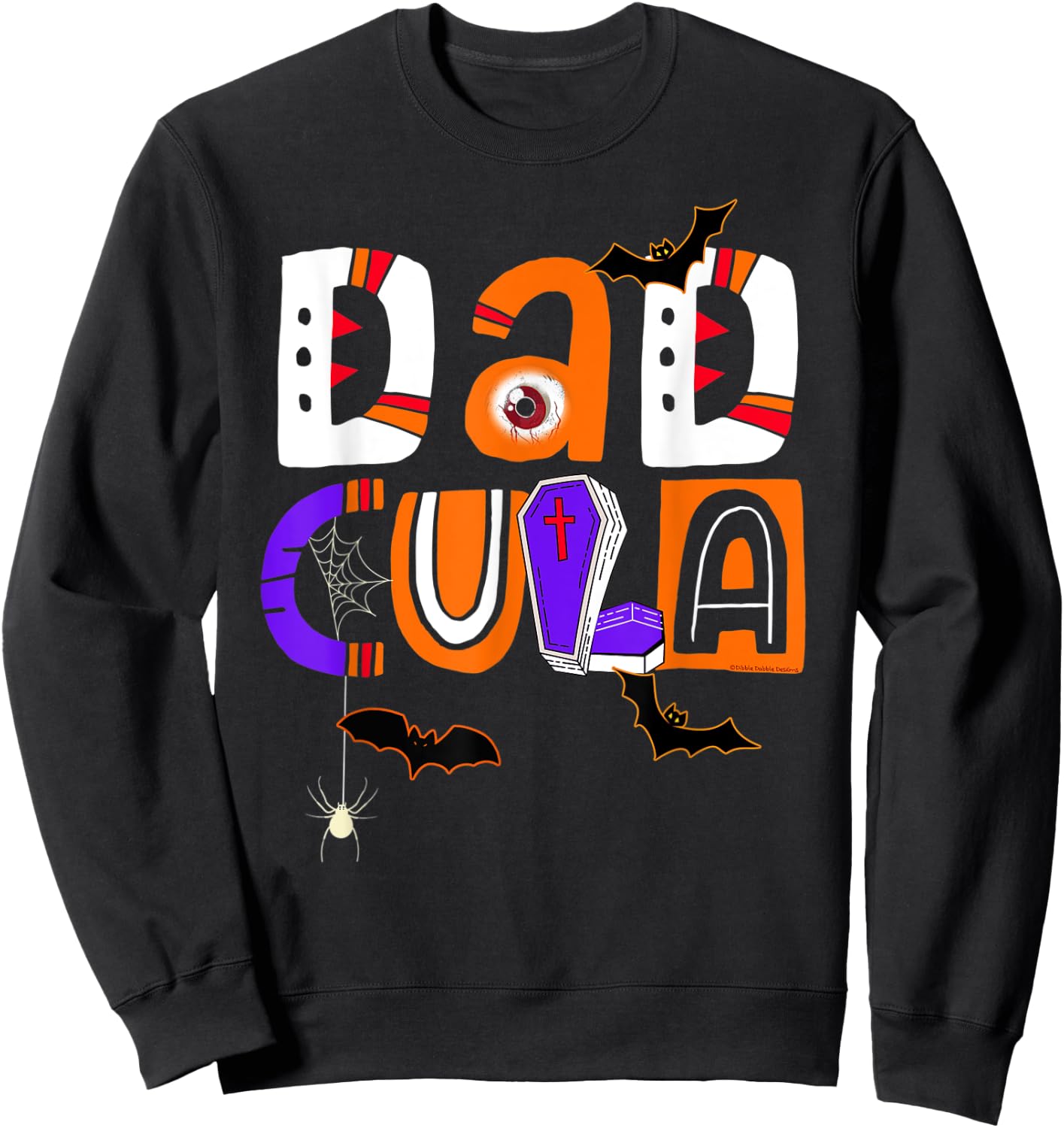 Fun Halloween Matching Couples DADCULA for Dad - Halloween Sweatshirt - Sweatshirt | Black