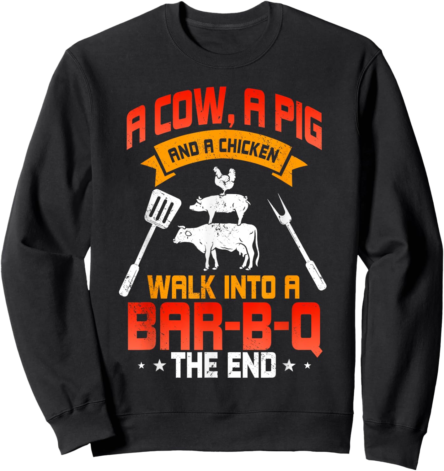 BBQ Grilling Lover Barbecue Chef Meat Grill Funny Cook Sweatshirt - Sweatshirt | Black