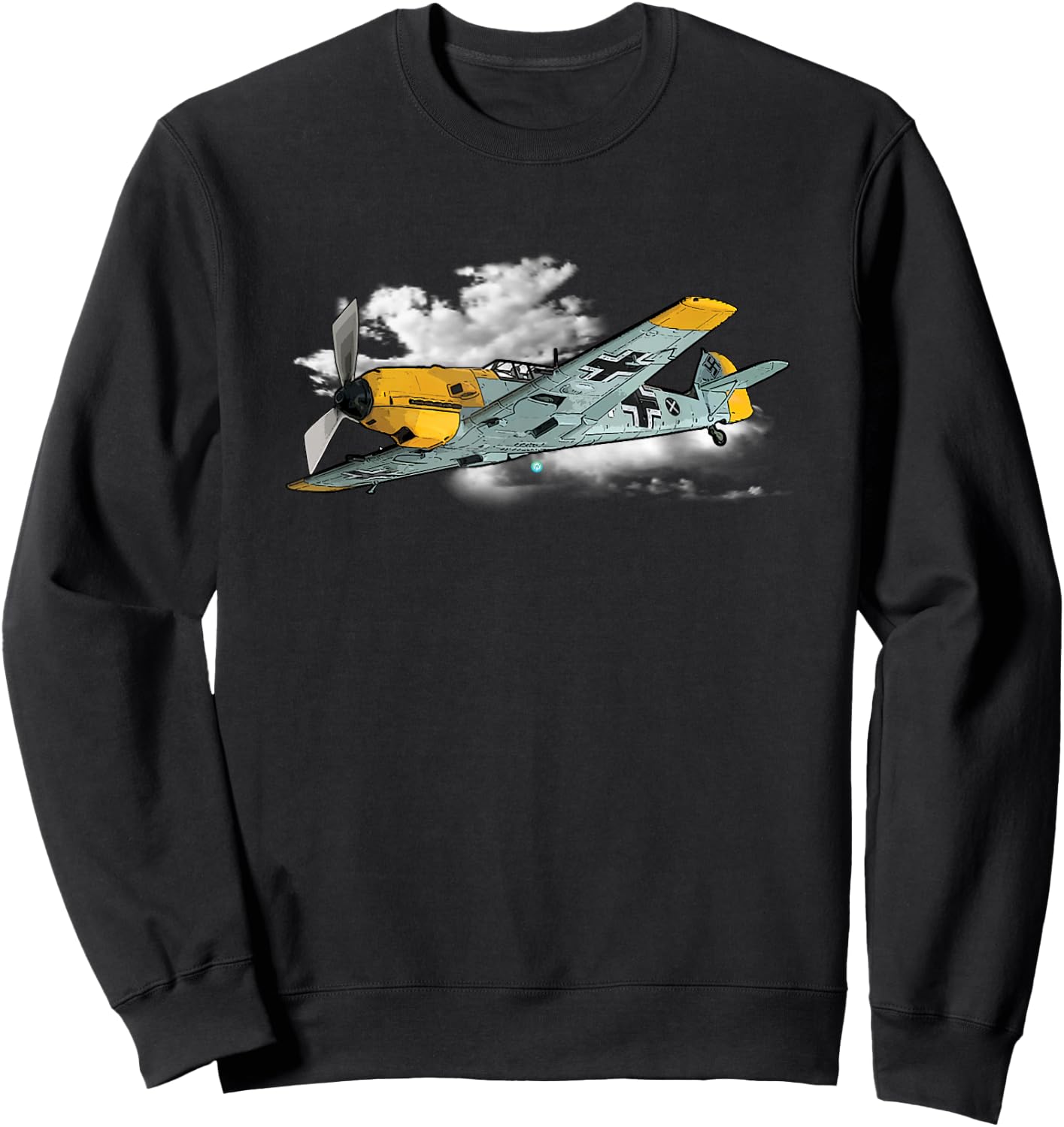 Bf-109 WWII German Luftwaffe Pilot Gift Airplane Gift Sweatshirt - Sweatshirt | Black