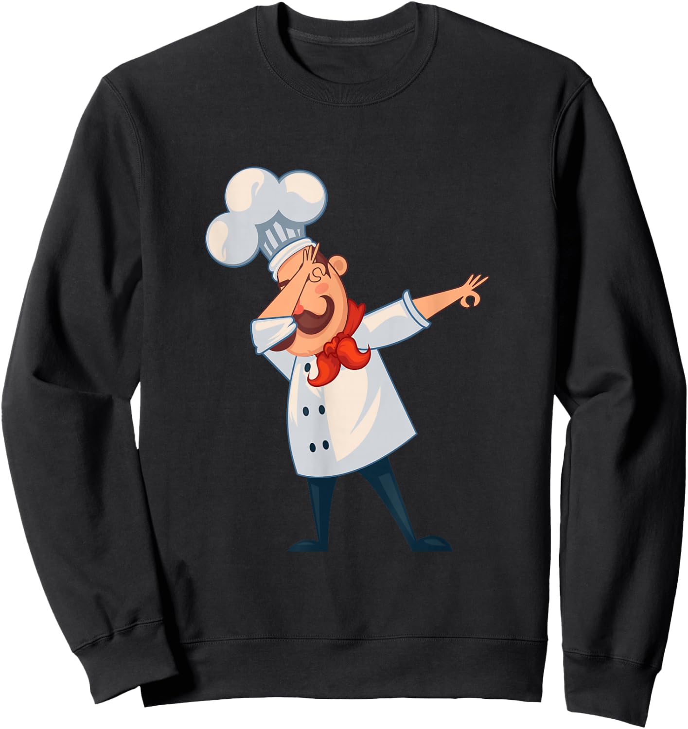 Dabbing Chef Comic Artwork For A Chef Sweatshirt - Sweatshirt | Black