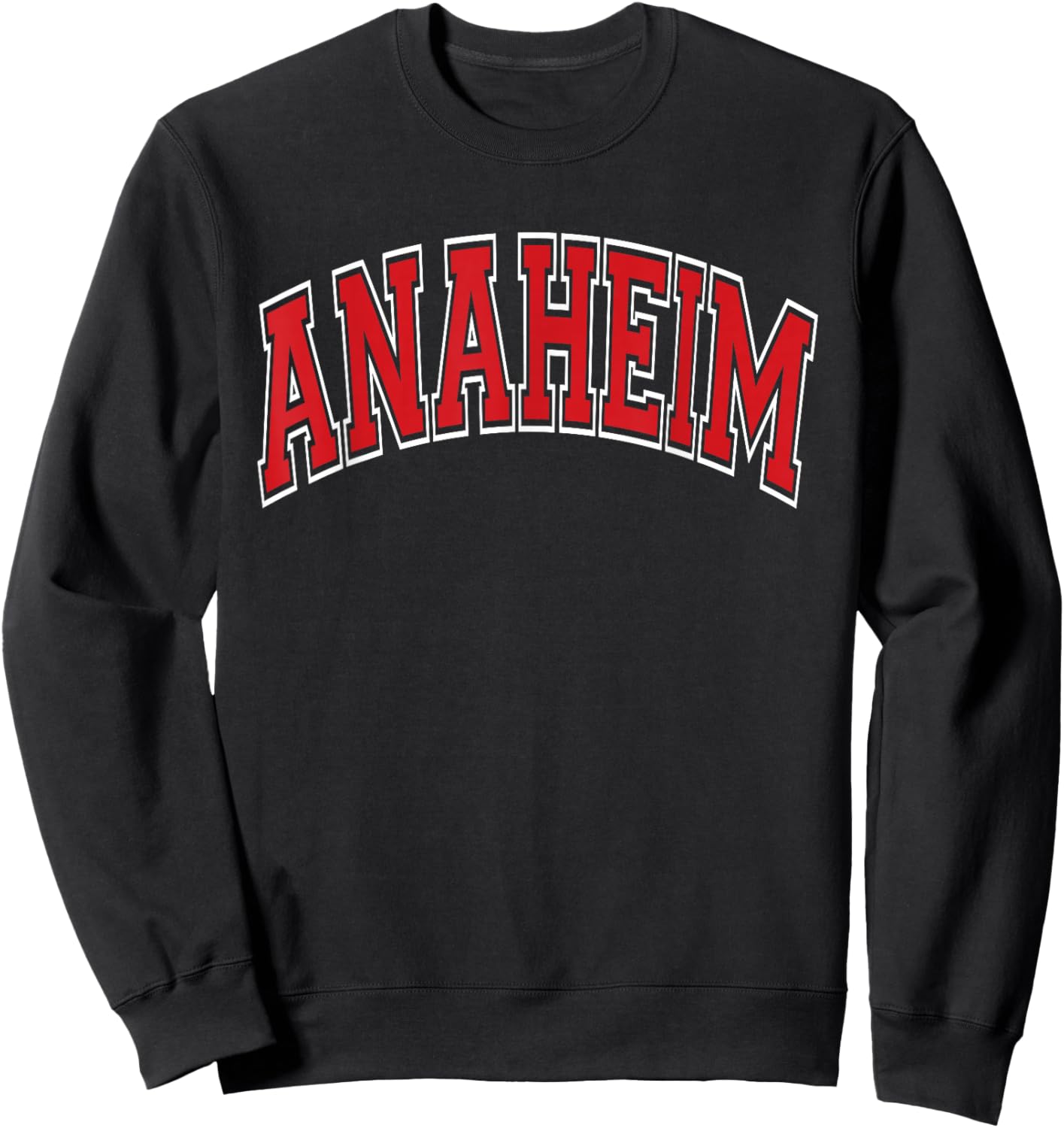 Anaheim Arched Red Text Sweatshirt - Sweatshirt | Black