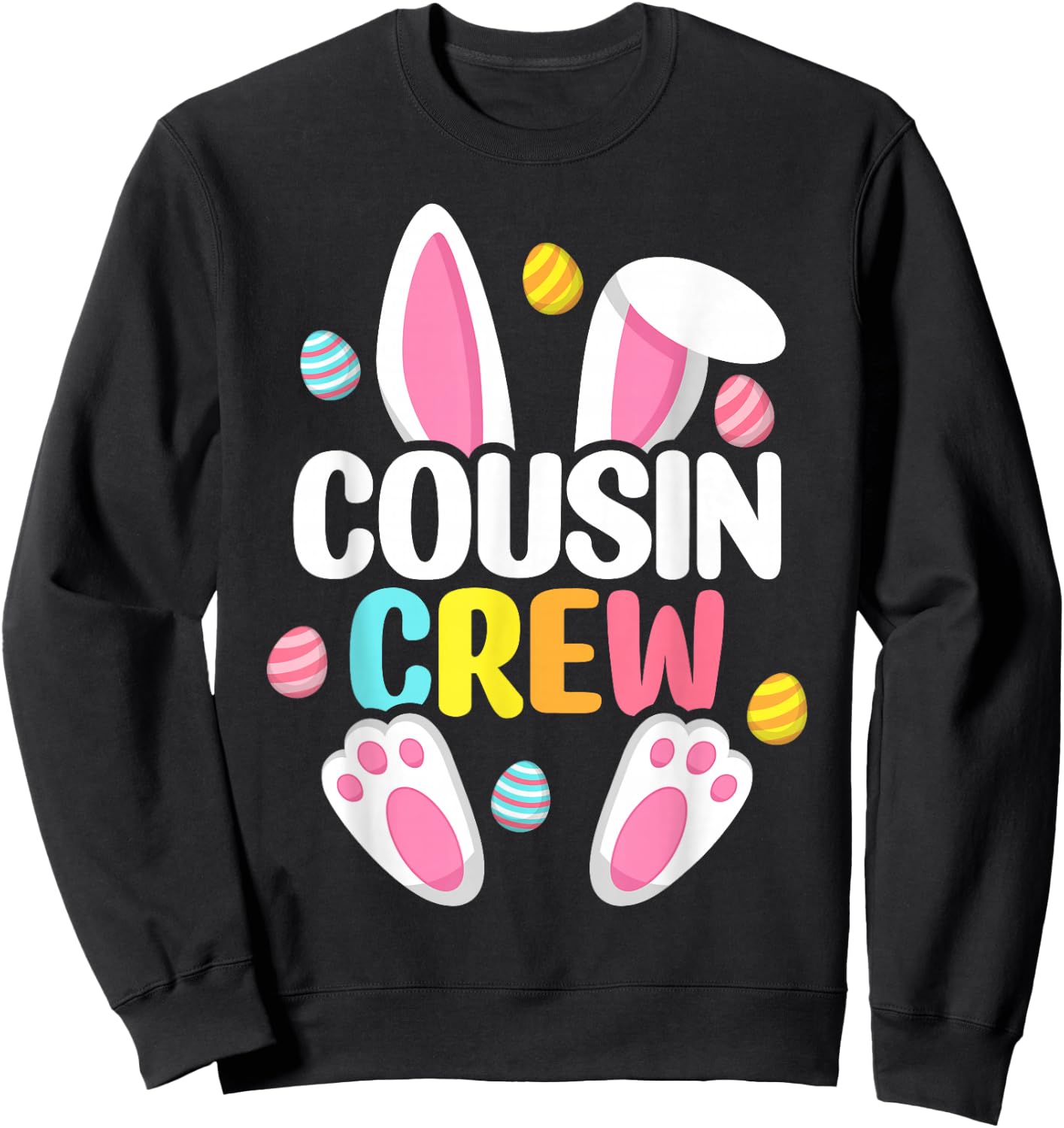 Cousin Crew Easter Bunny Family Matching Toddler Boys Girls Small Sweatshirt - Sweatshirt | Black