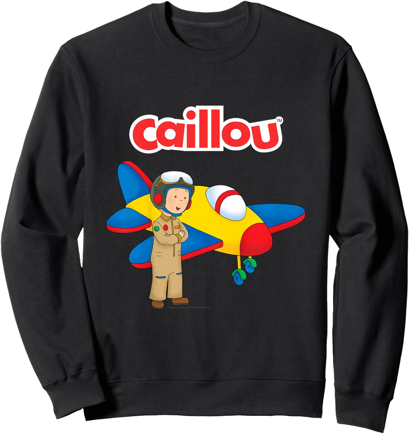Caillou Child's T Shirt - Pilot Sweatshirt - Sweatshirt | Black