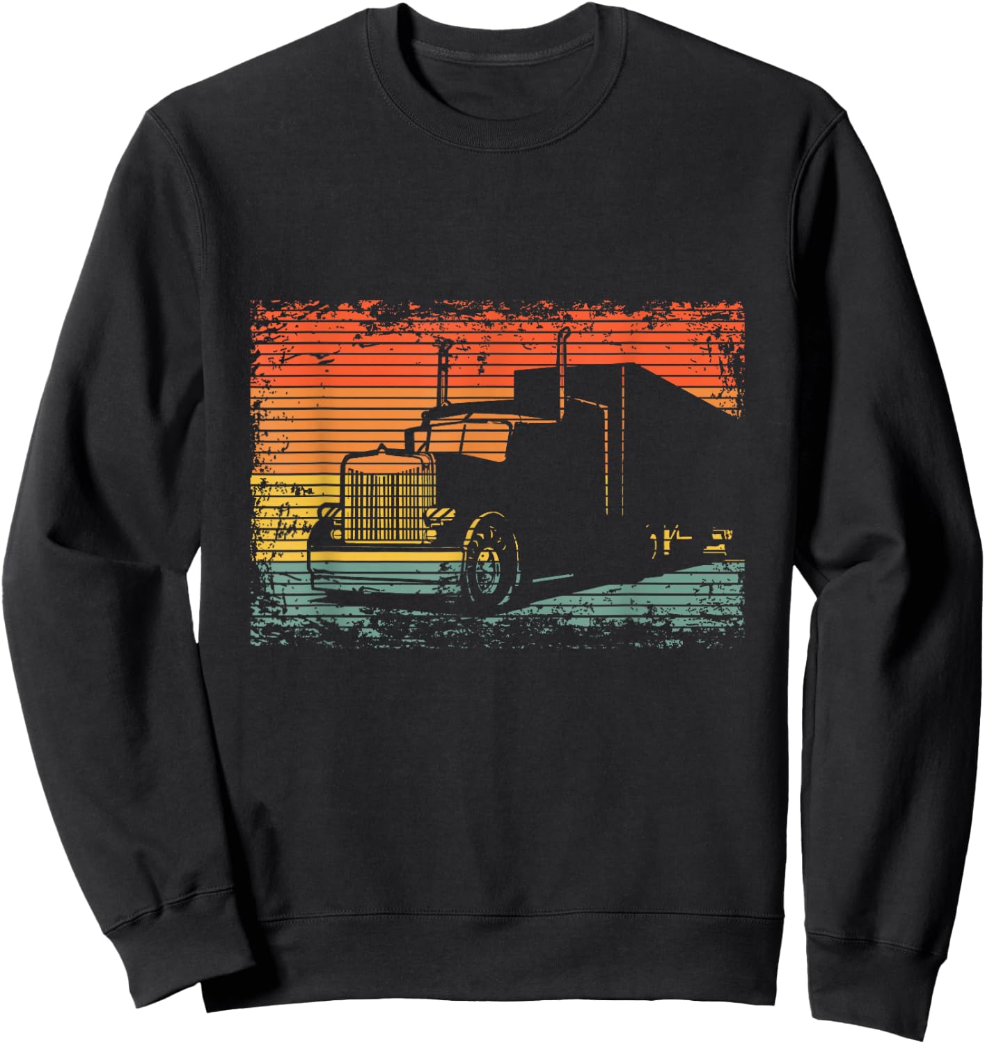 Vintage Truck Truck Driver Truck Driving Gift Sweatshirt - Sweatshirt | Black
