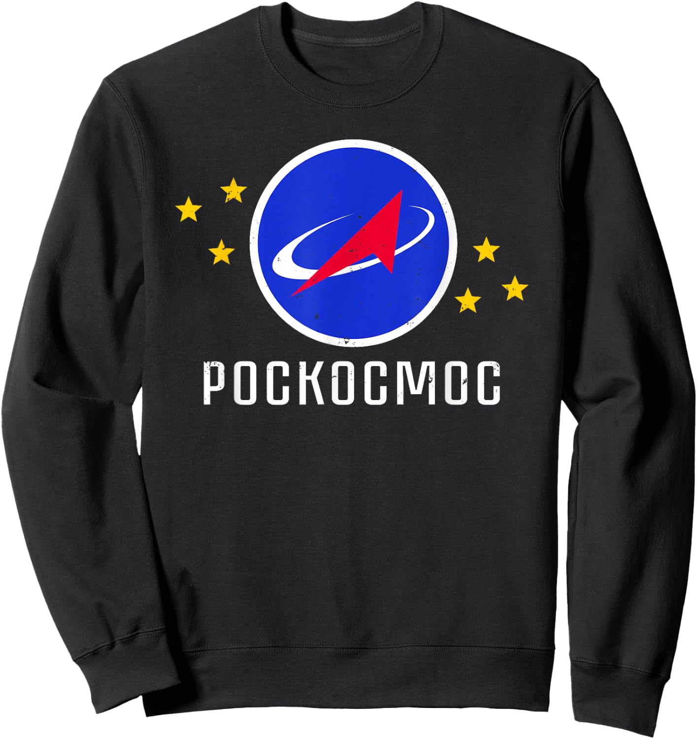 Roscosmos Space Russian Authority Russia Sputnik Sweatshirt - Sweatshirt | Black
