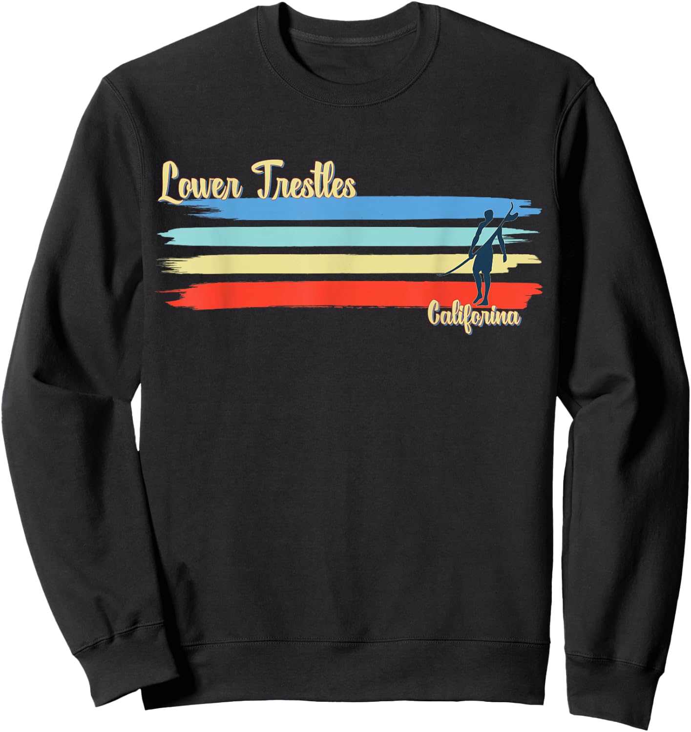 Lower Trestles Beach California Surfing Beach Sweatshirt - Sweatshirt | Black