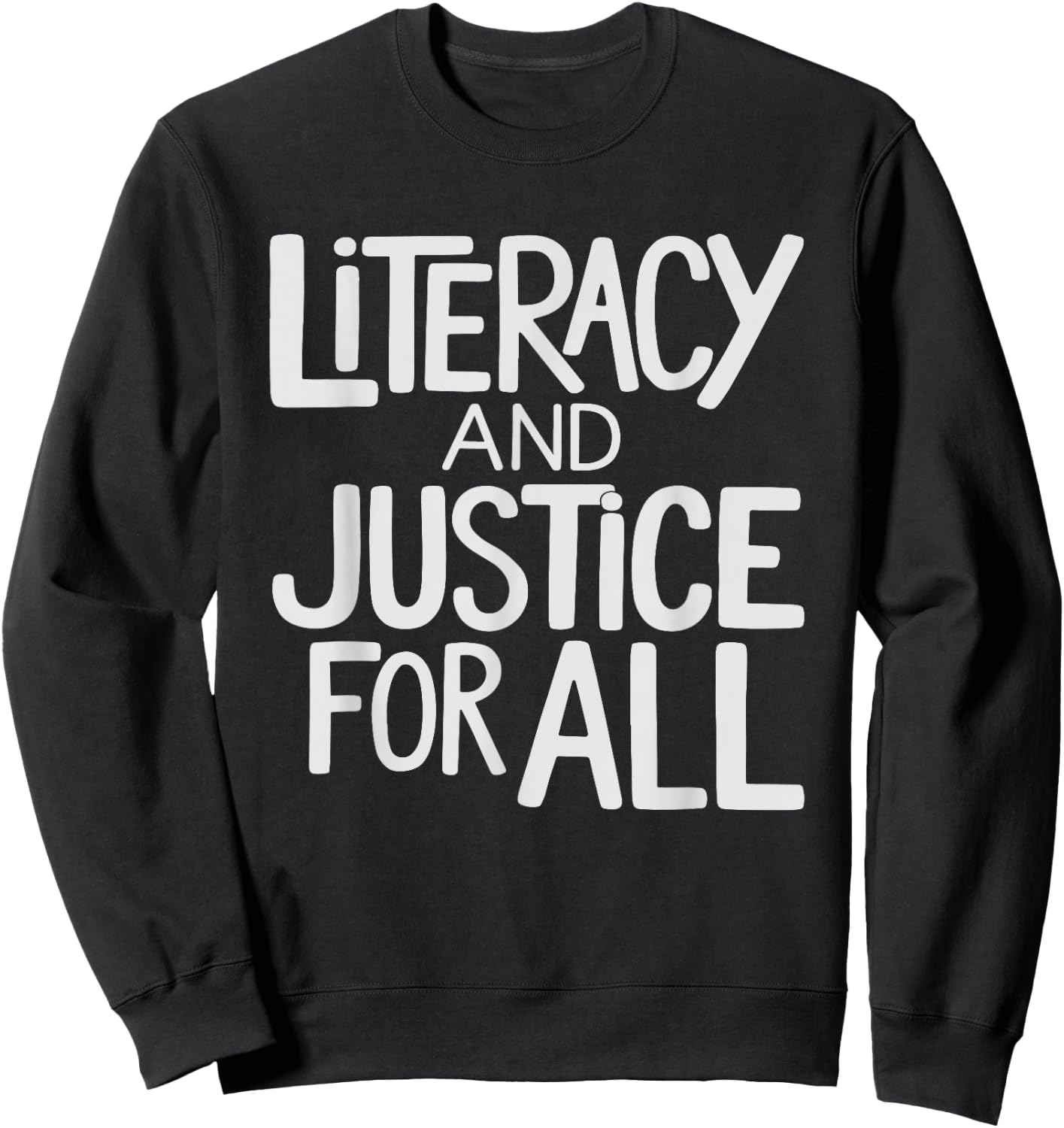 Reading Book Club Literacy and Justice for All Librarian Sweatshirt - Sweatshirt | Black