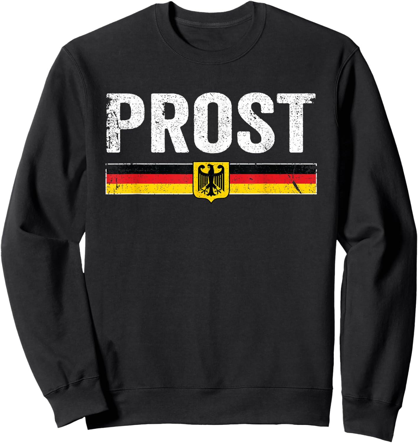 Retro Oktoberfest Shirt Men Women German Flag Prost Sweatshirt - Sweatshirt | Black