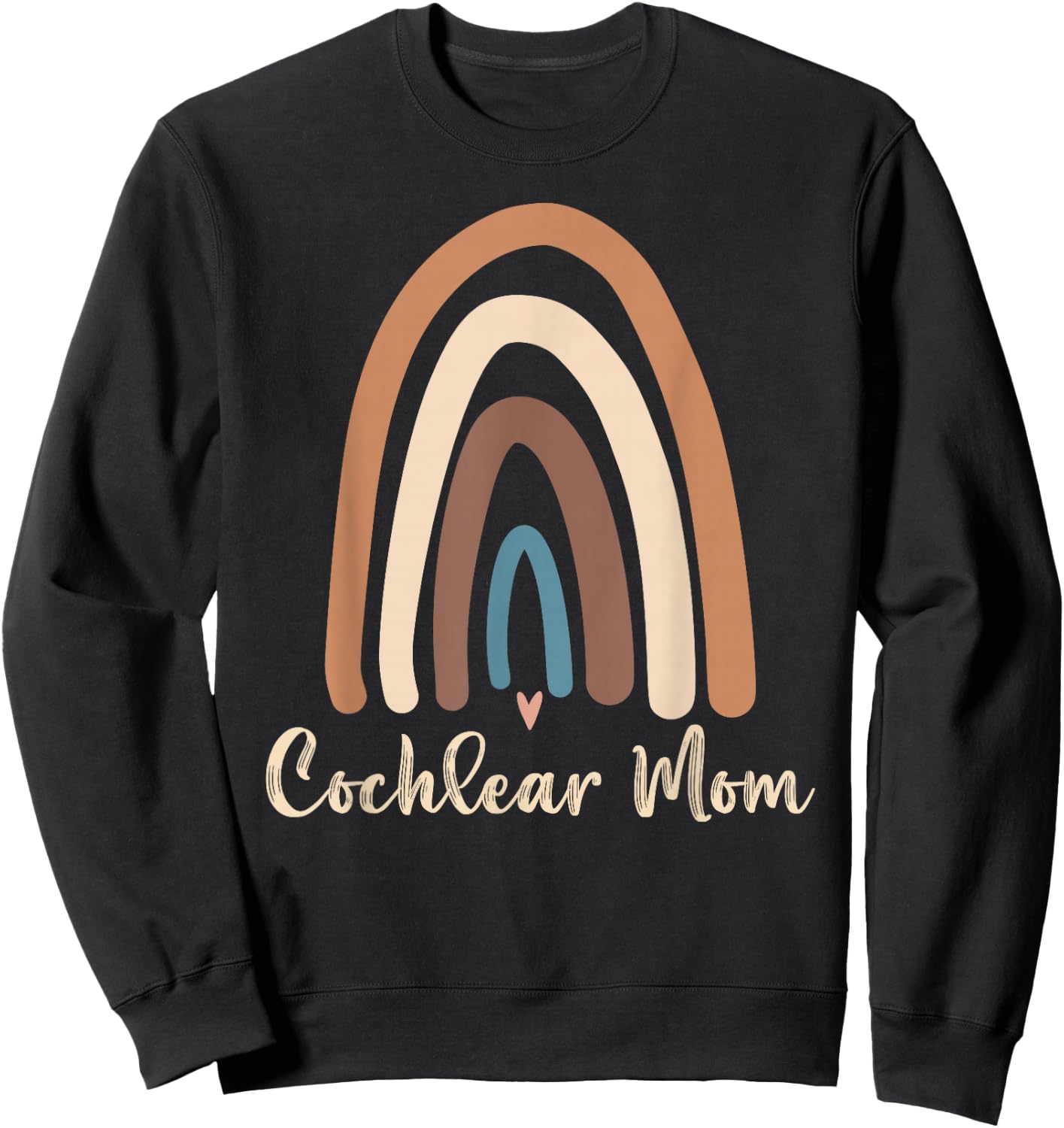 Cochlear Mom Cute Deaf Pride Cochlear Implant Awareness Sweatshirt - Sweatshirt | Black